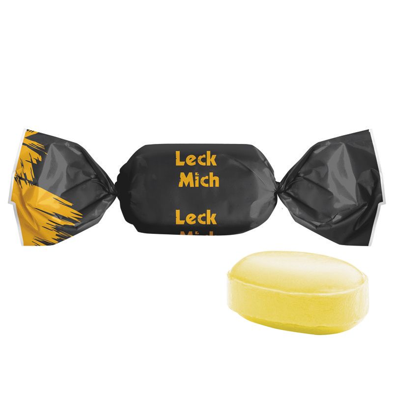 Zitronen mit Vitamin C Bonbon im weißen, kompostierbaren Wickler-21