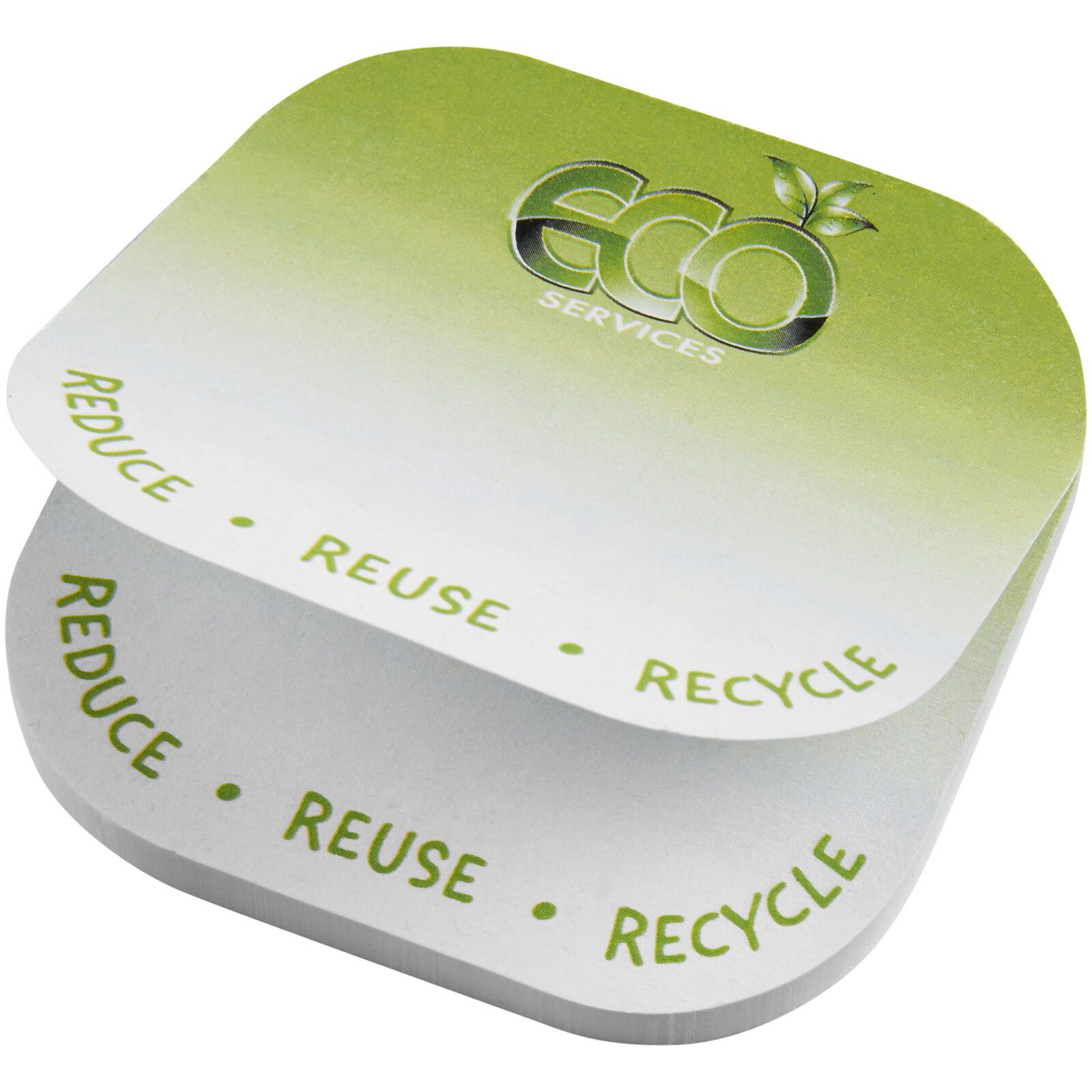 Sticky-Mate recycelte Haftnotizen mit runden Ecken - weiss-979