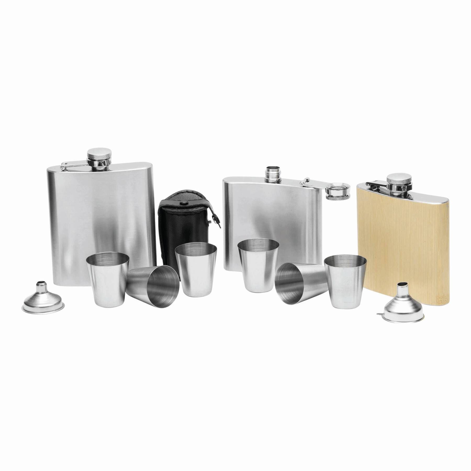 Doppelwandiges Gläser-Set DRINK LINK S - schwarz - silber-651