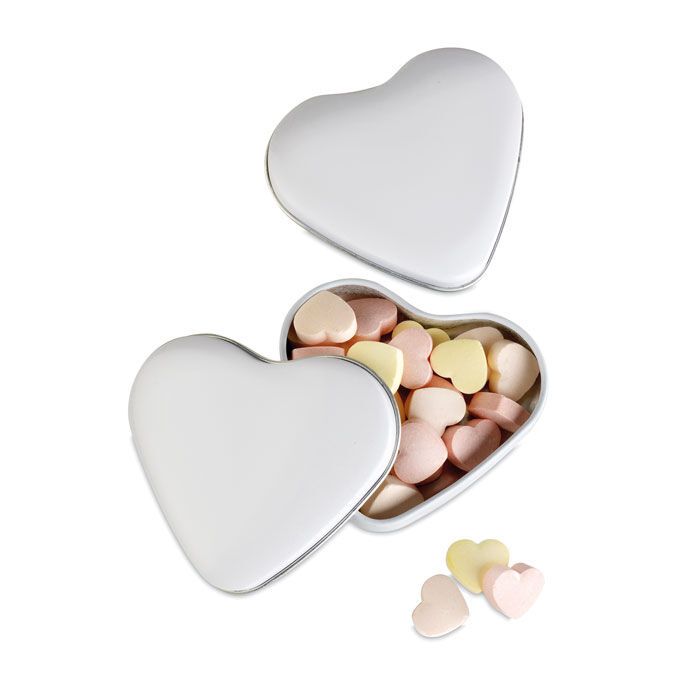 Herzdose mit Bonbons LOVEMINT - weiß-265