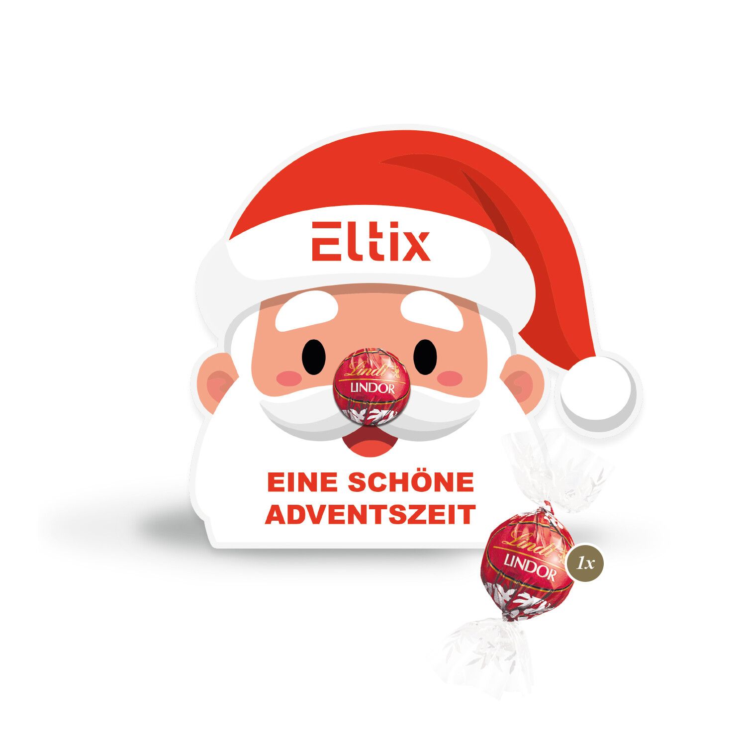 Weihnachtsmann mit Lindt Lindor Kugel-573