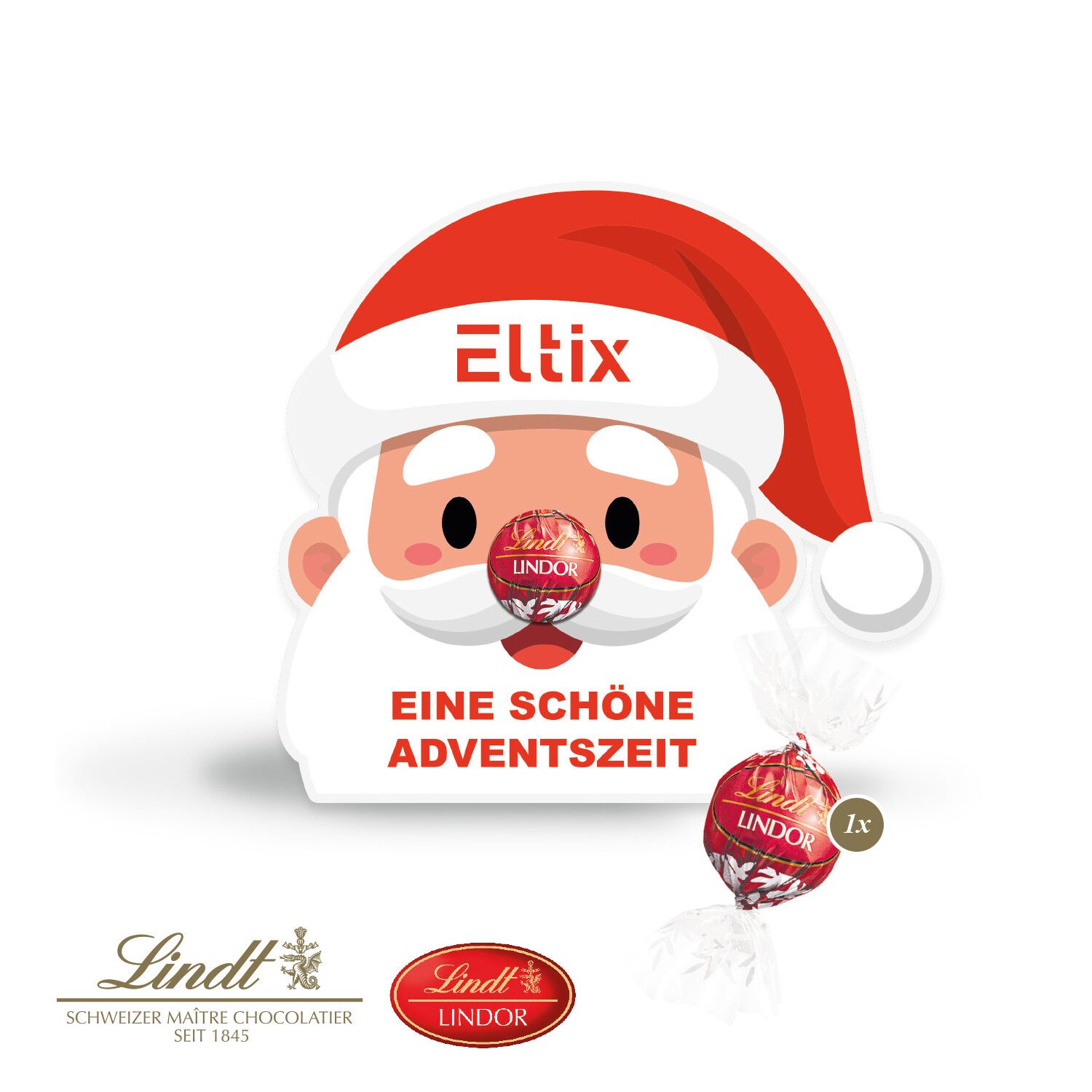 Weihnachtsmann mit Lindt Lindor Kugel-573
