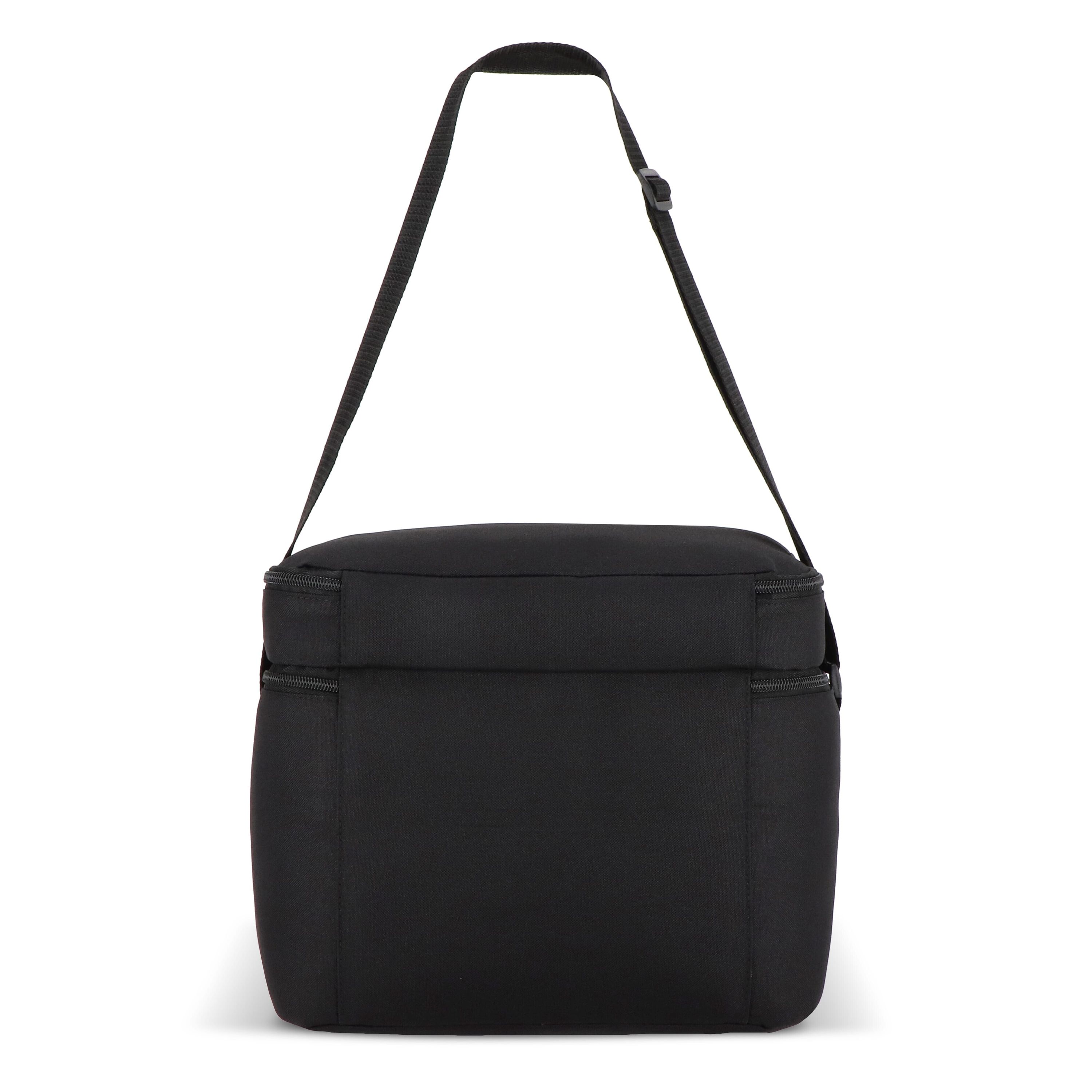 R-PET 600D Kühlbeutel mit zwei Fächern 30 x 20 x 25 cm 12 l - schwarz-109