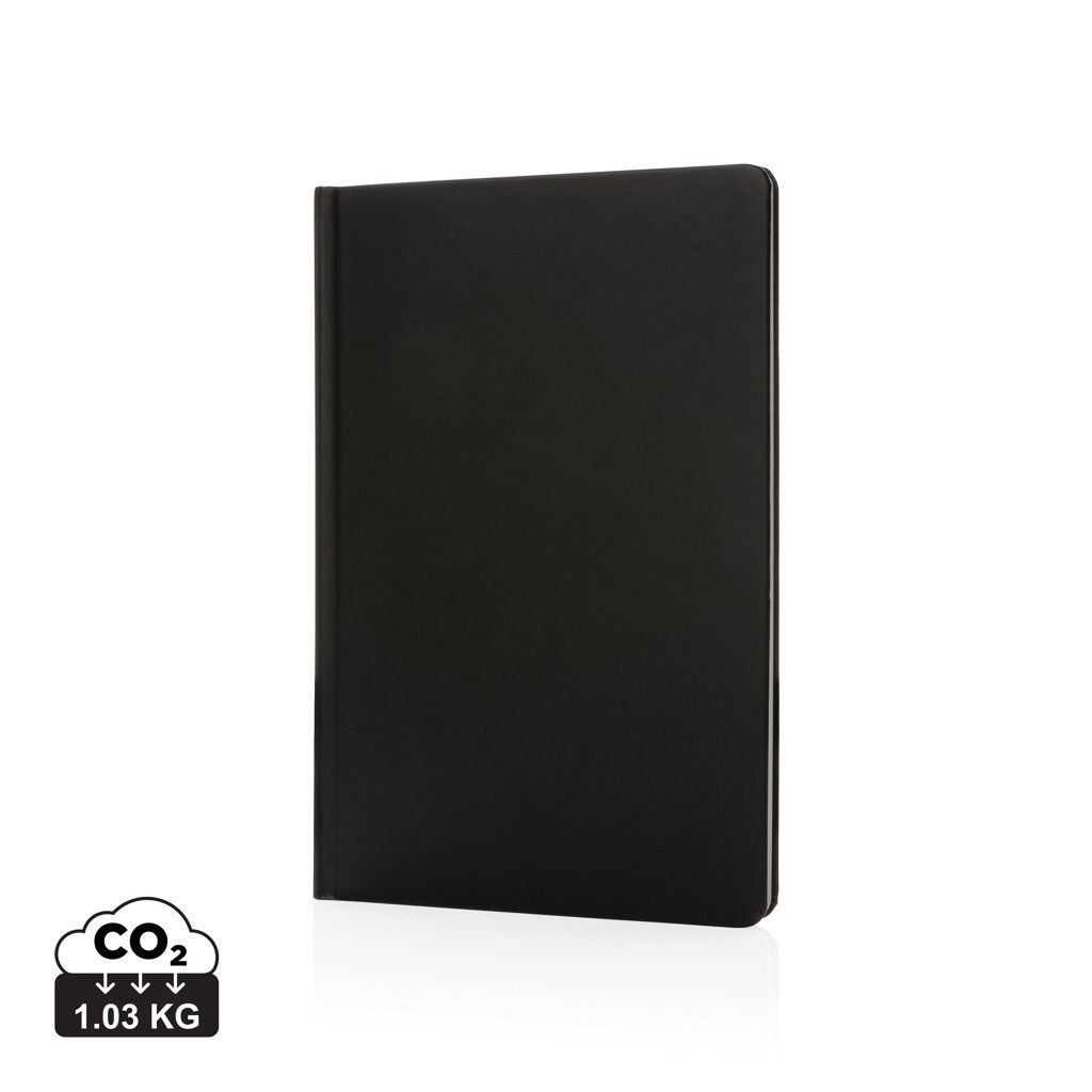 A5 Impact Steinpaper Hardcover Notizbuch - schwarz-520