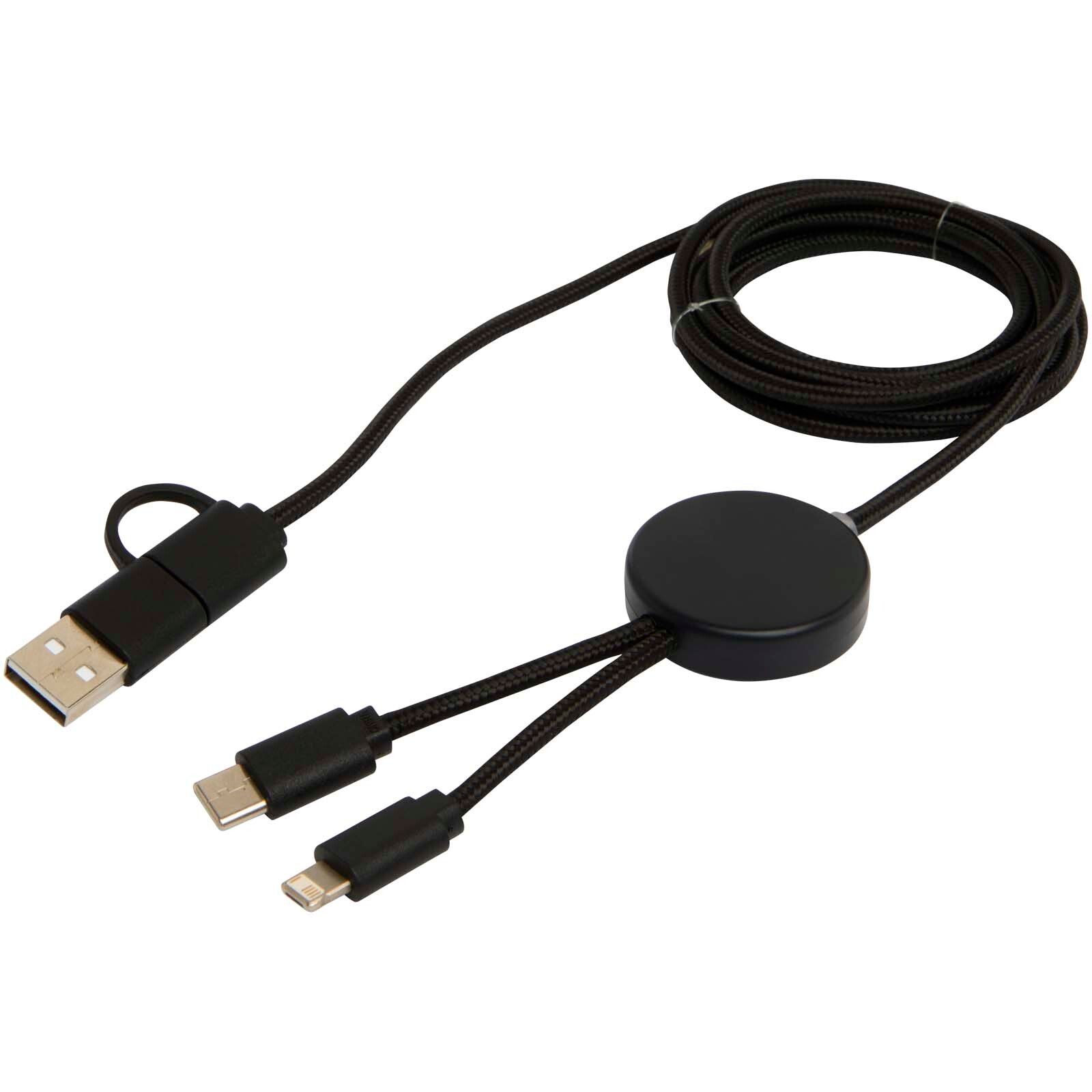 Citala 150 cm 5-in-1 Kabel aus recyceltem Kunststoff für Datenübertragung und 27W Schnellladung - schwarz-759