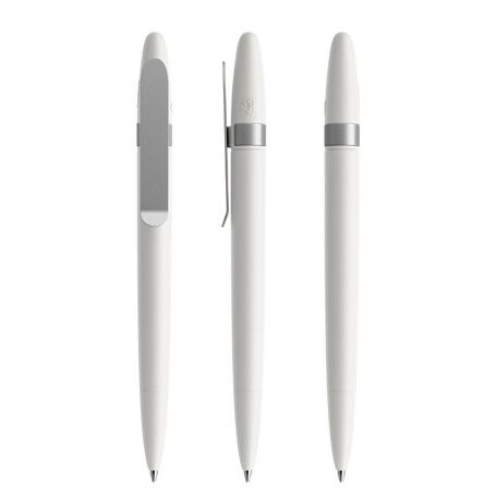 white - silver satin finish