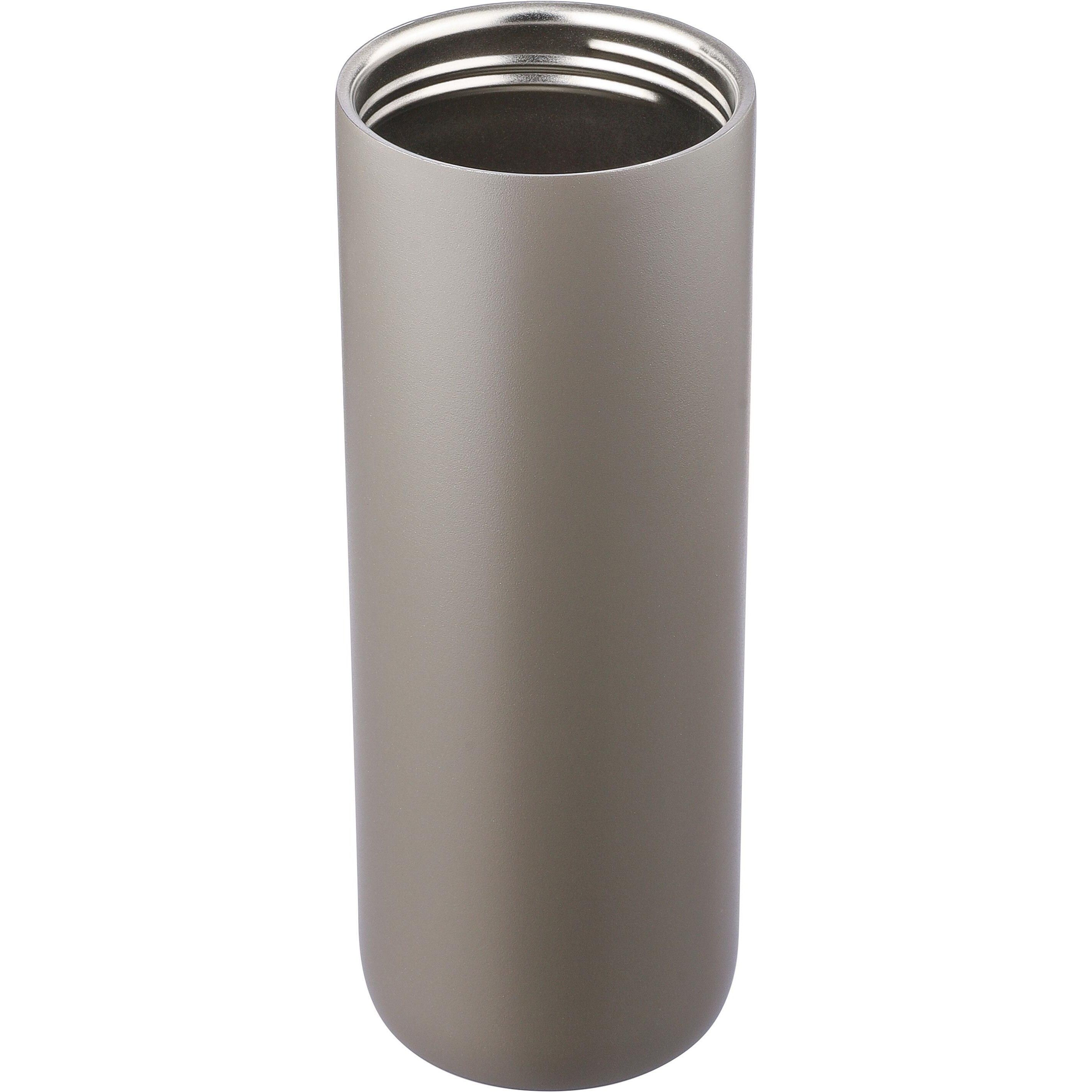 Doppelwandige Edelstahl-Trinkflasche (500 ml) Omari - schwarz-405