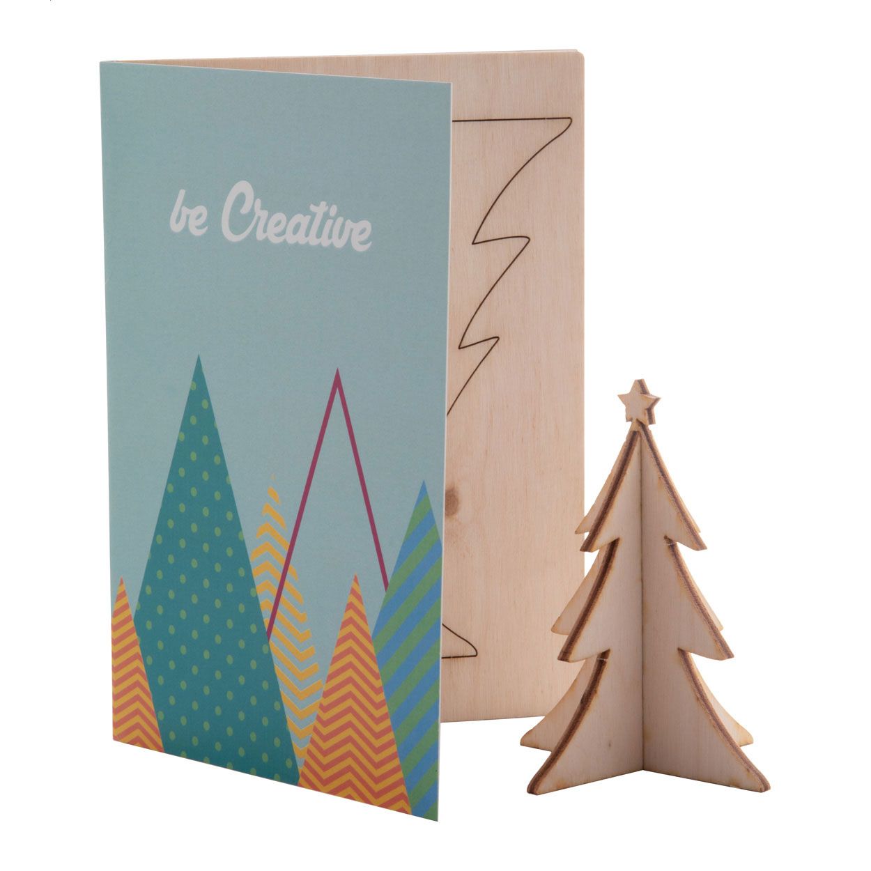 CreaX Weihnachtskarte, Tannenbaum - natur-551