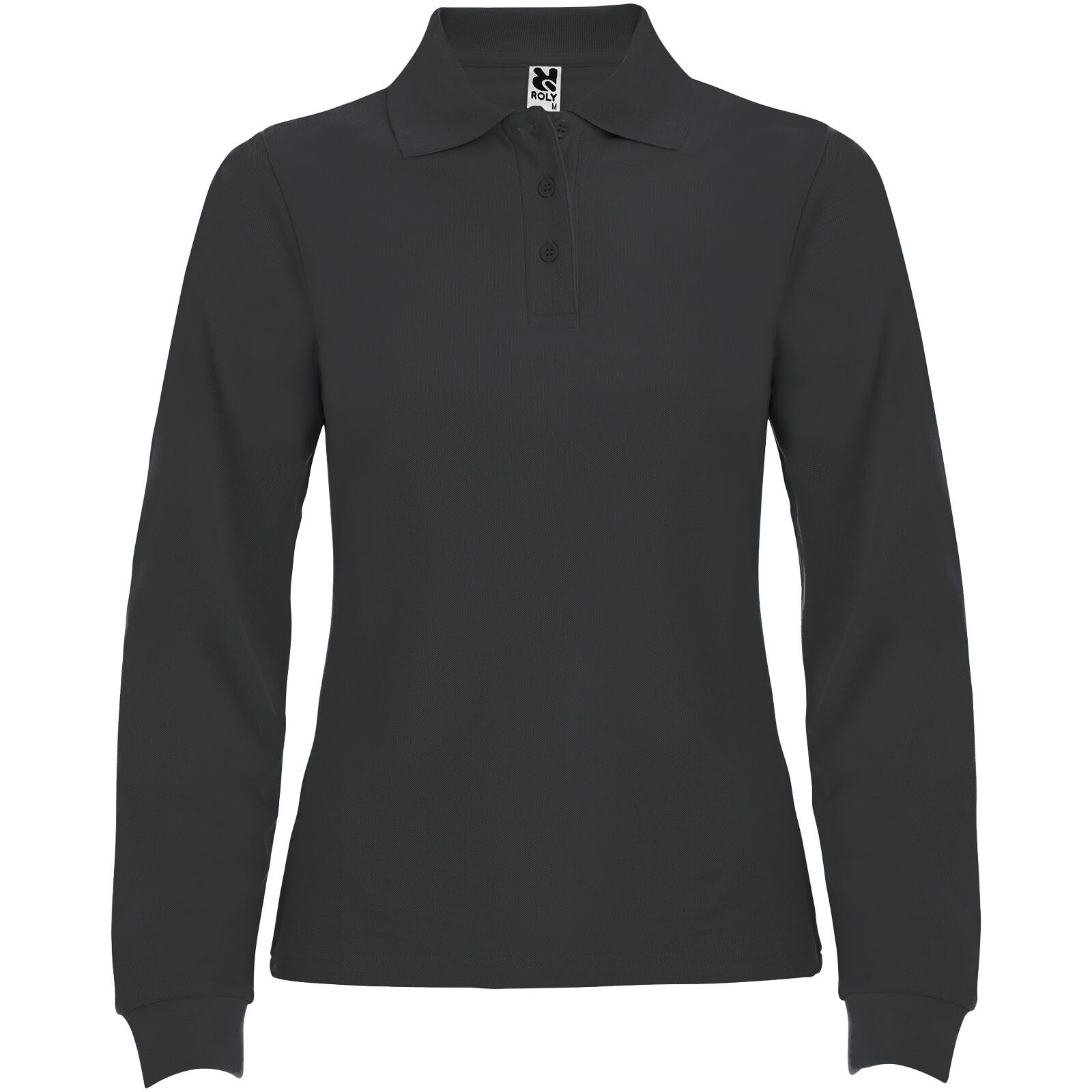 Estrella Langarm Poloshirt für Damen - dunkelblei - 3XL-888