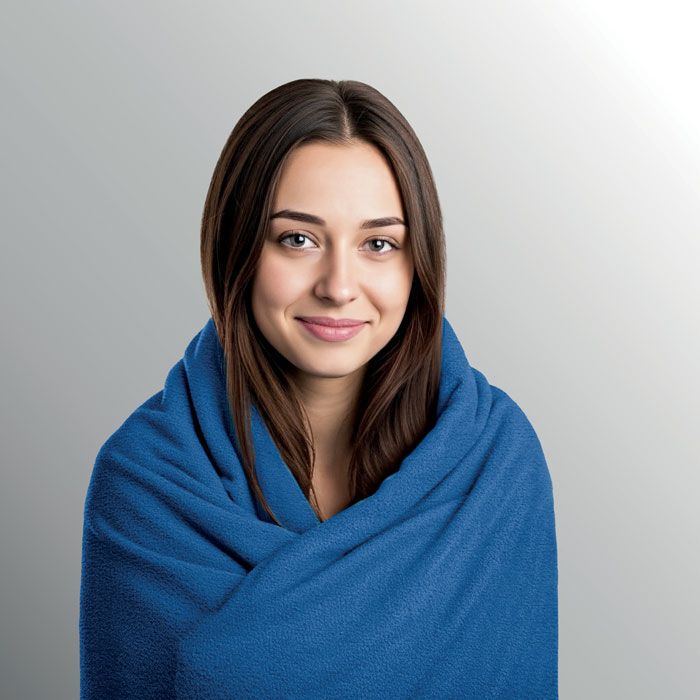 Reisedecke Flanell 220g/m² COZY - blau-452