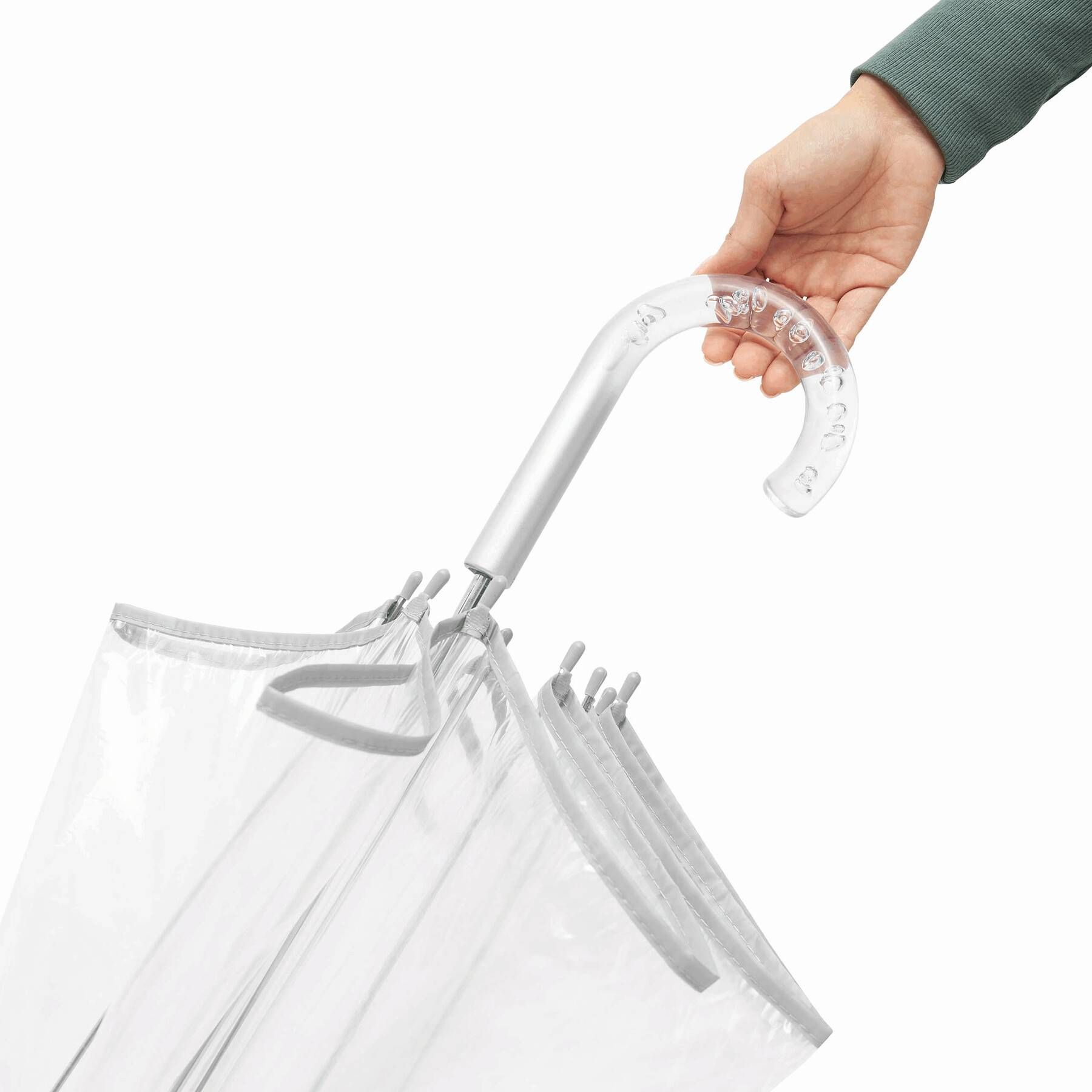 Glockenschirm BELLEVUE - silber - transparent-683