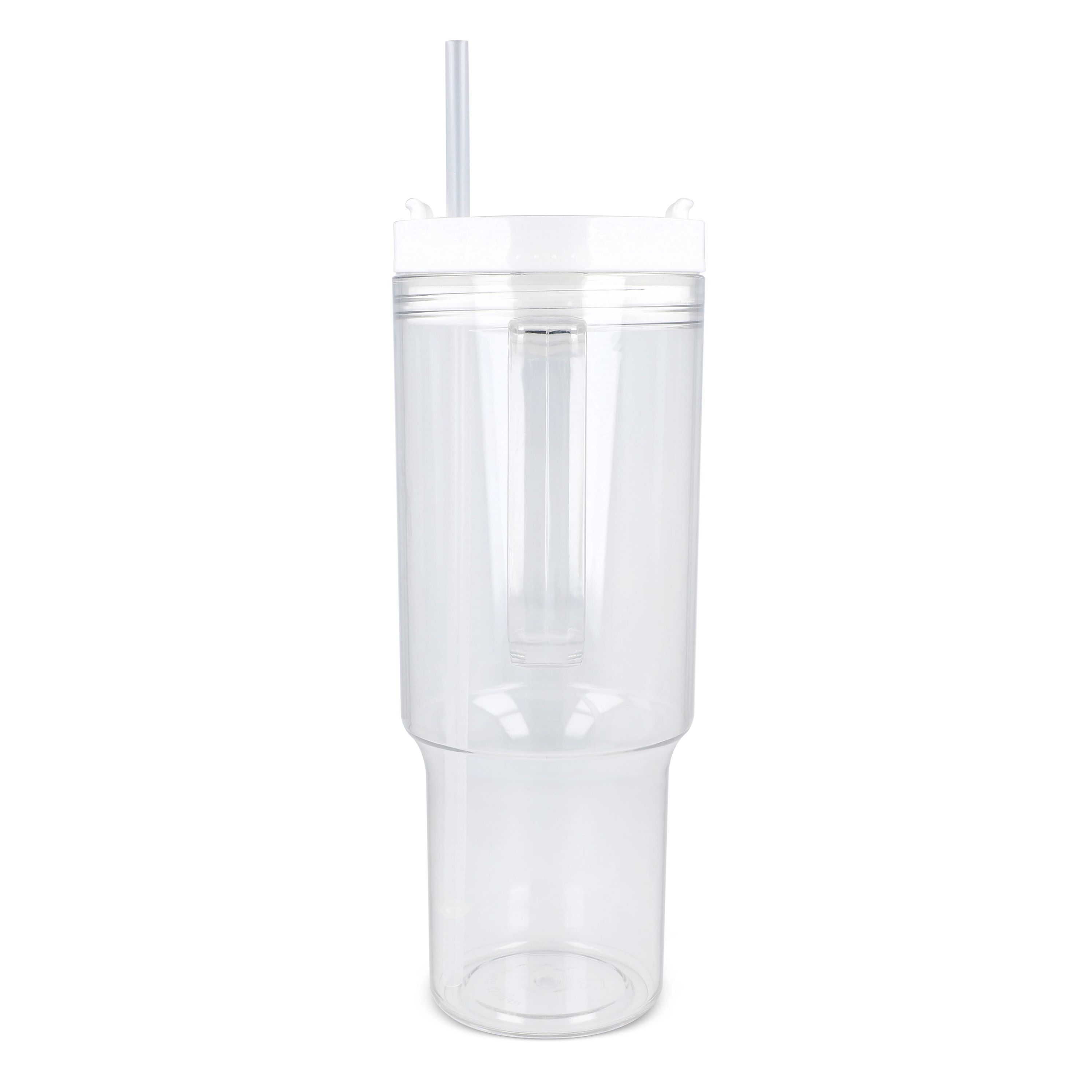 Miami Becher mit Henkel transparent 1,2 l R-PET - transparent  -  weiss-59