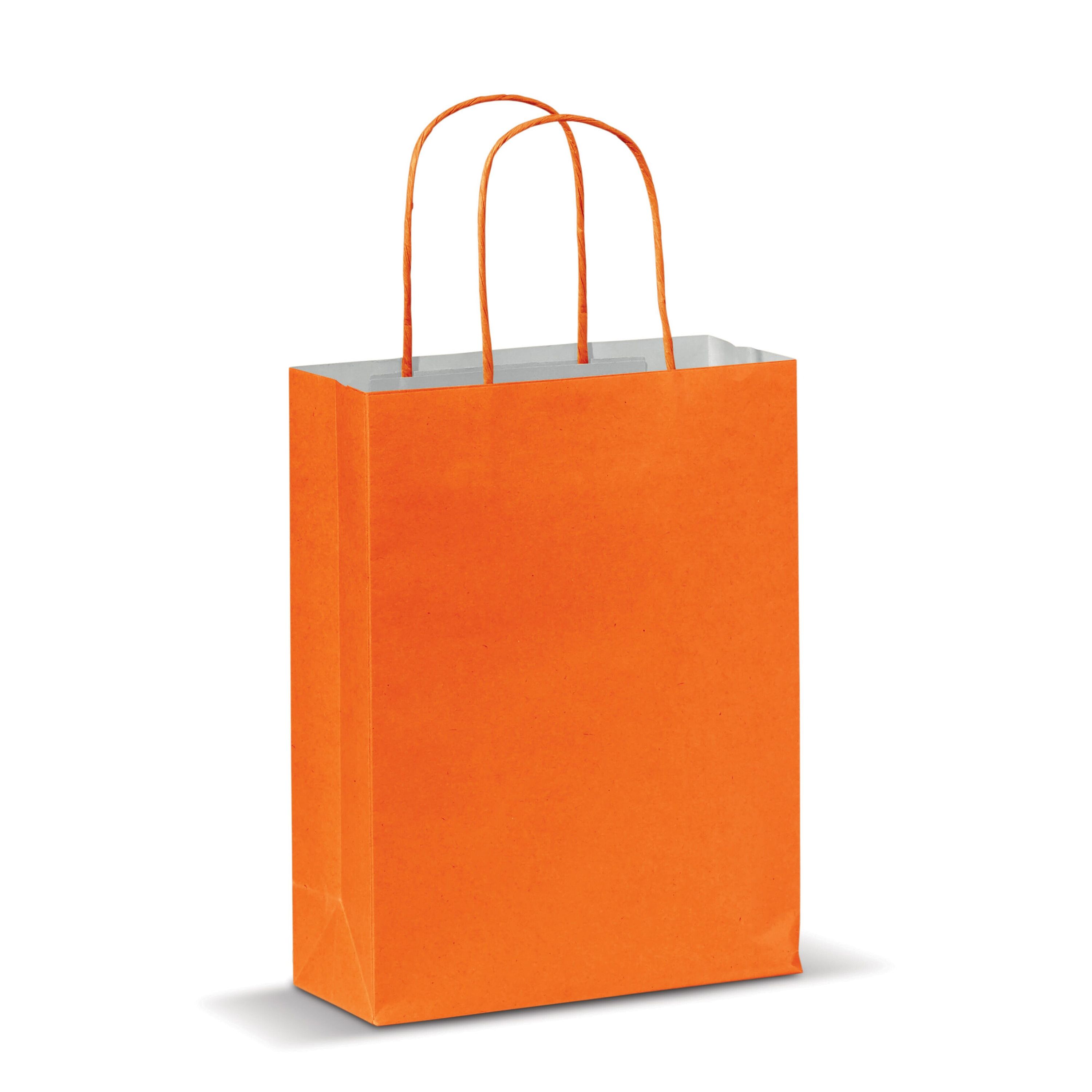Kleine Papiertasche im Eco Look 120g/m² - orange-815