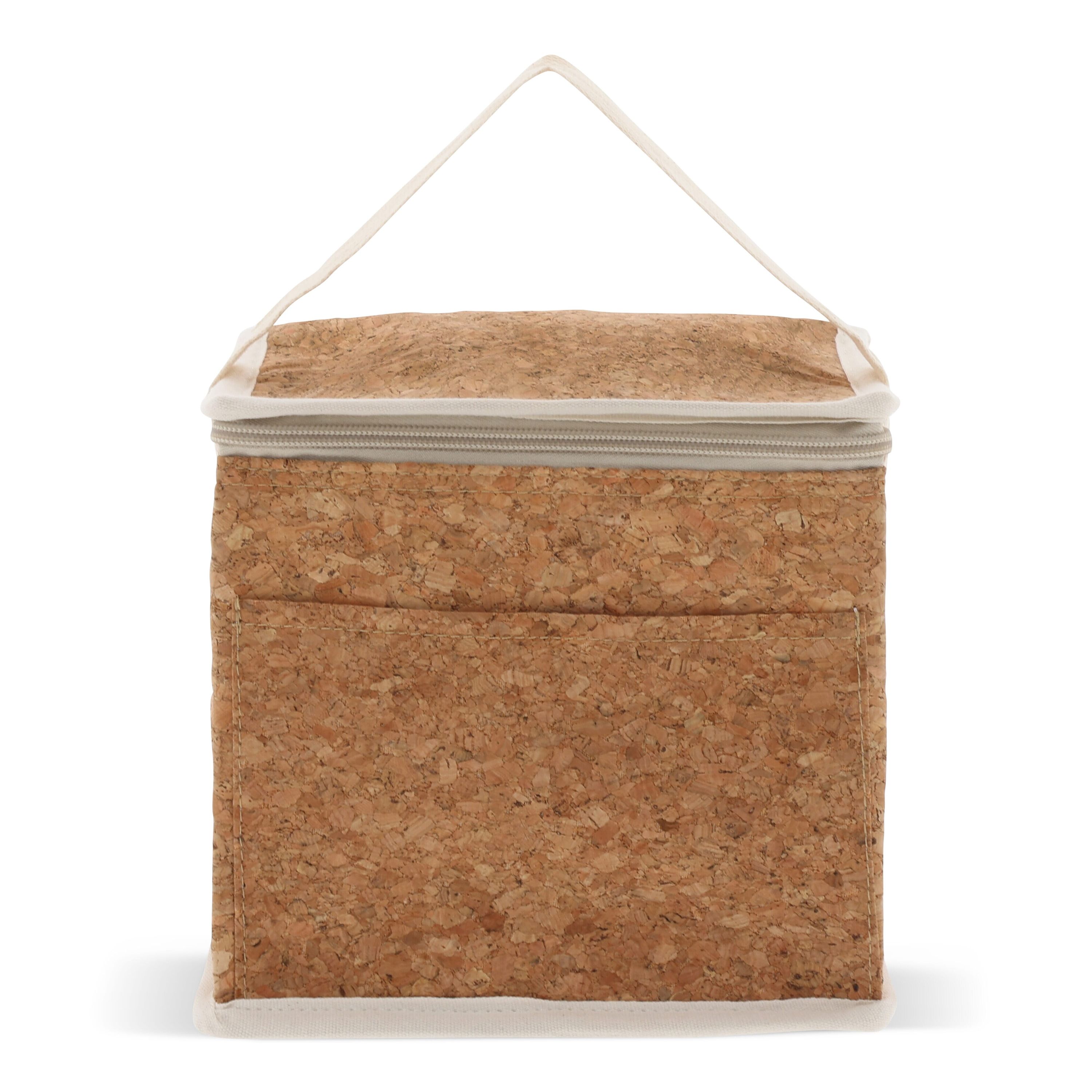 Kühltasche mit Korkelementen 22x18x18cm - natur-888
