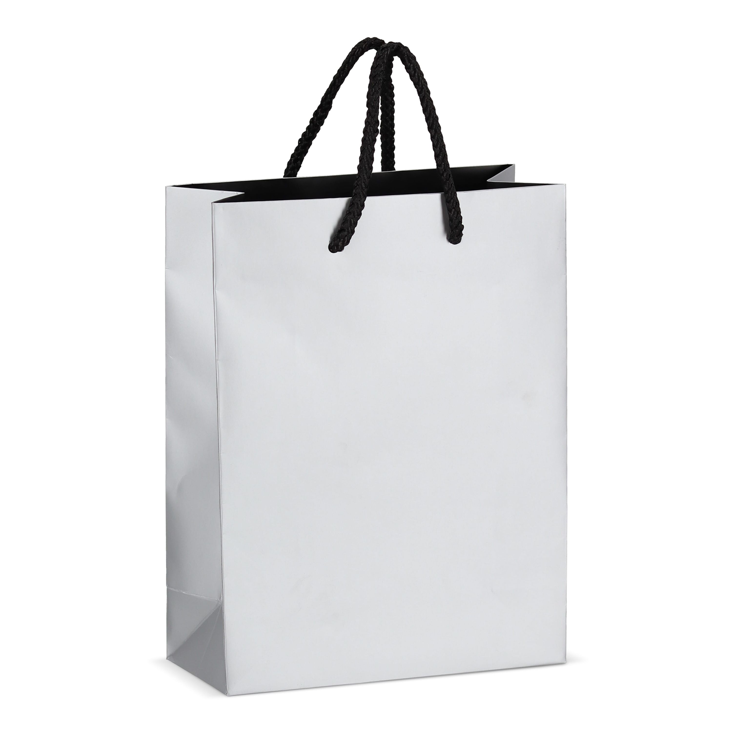 Papier Geschenktasche 18 x 8 x 24cm 200g/m² - silber-134