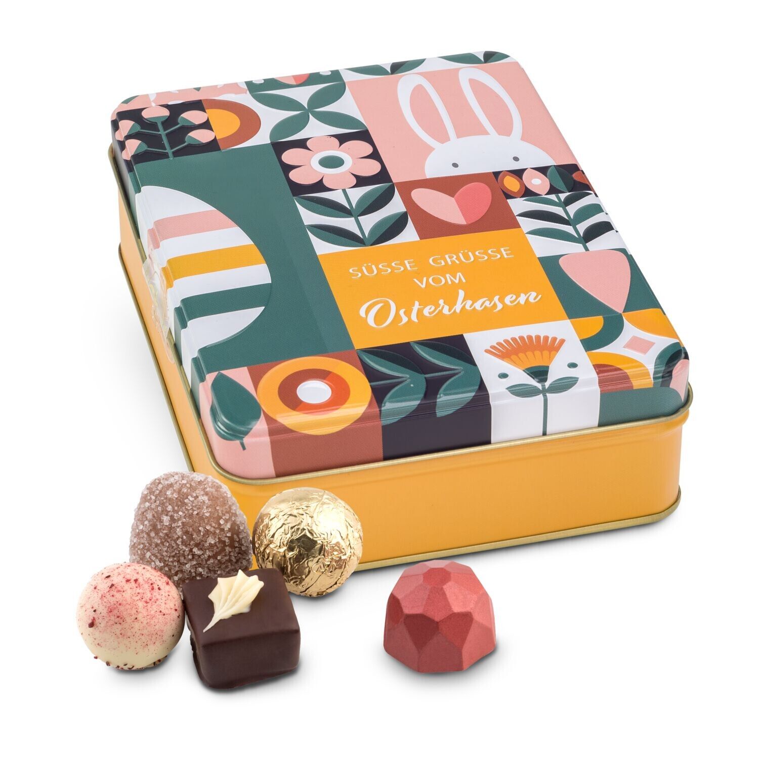 Süße Ostergrüße - Pralinendose mit 125 g-462
