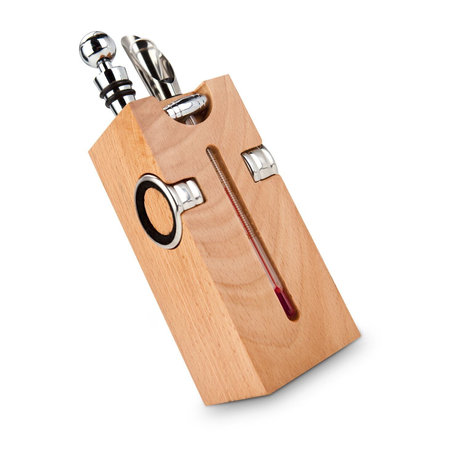 Geschenkset Buche-Block mit Wein-601