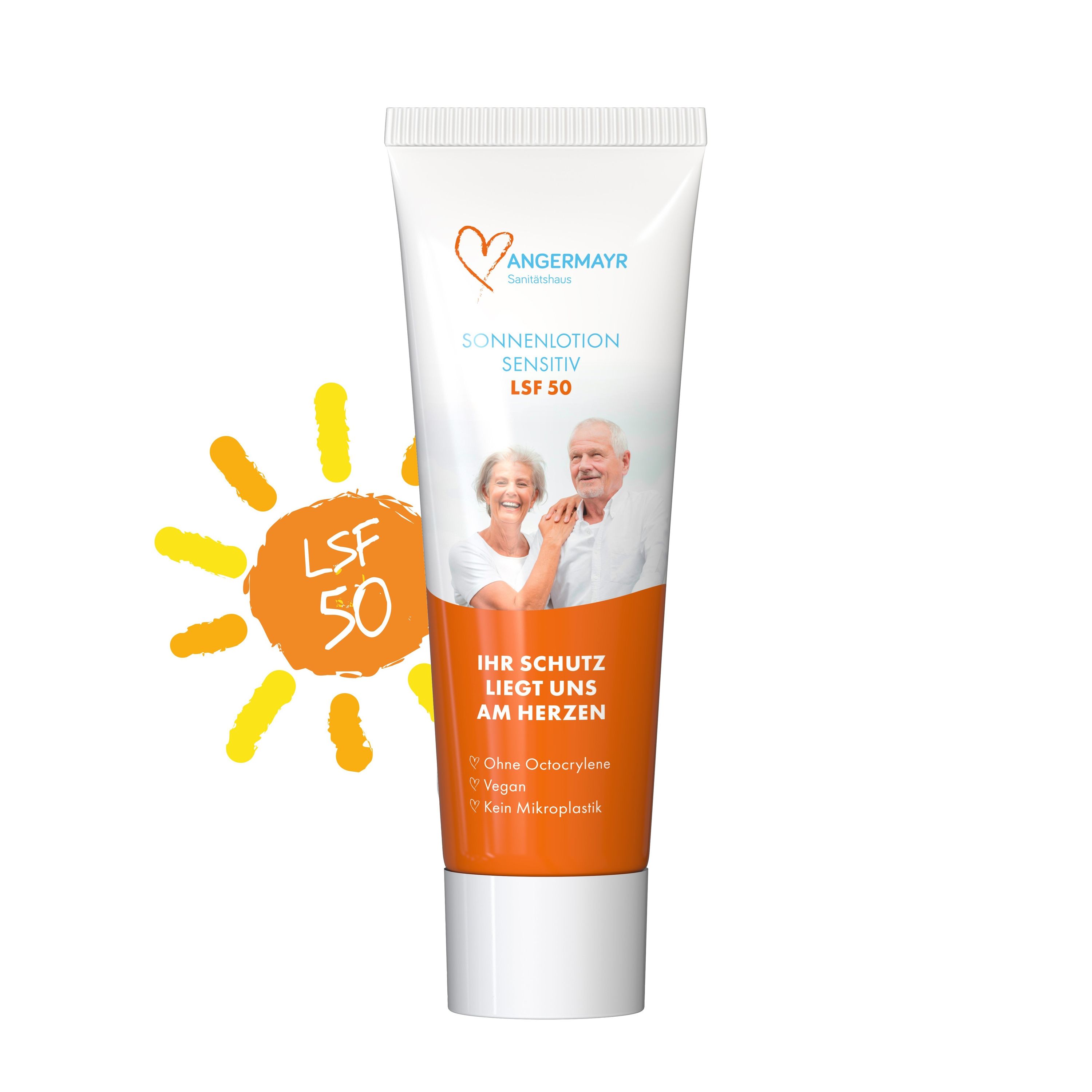 25 ml Tube Sonnenmilch LSF 50 (sensitiv) FullbodyPrint-514
