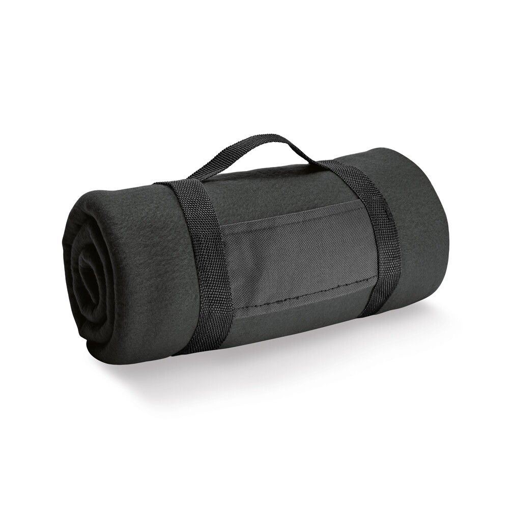 THORPE Fleecedecke (180 g/m²) mit abnehmbarem Griff - schwarz-374