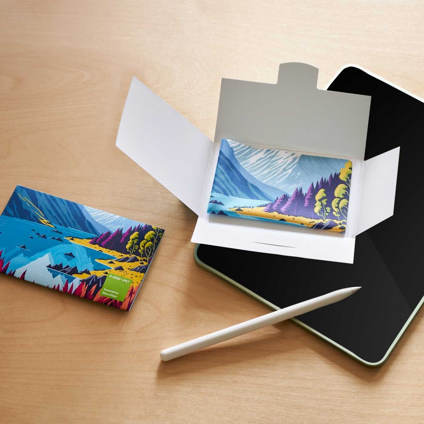 POLYCLEAN rPET Displaytuch 15x15 cm im Papieretui-537