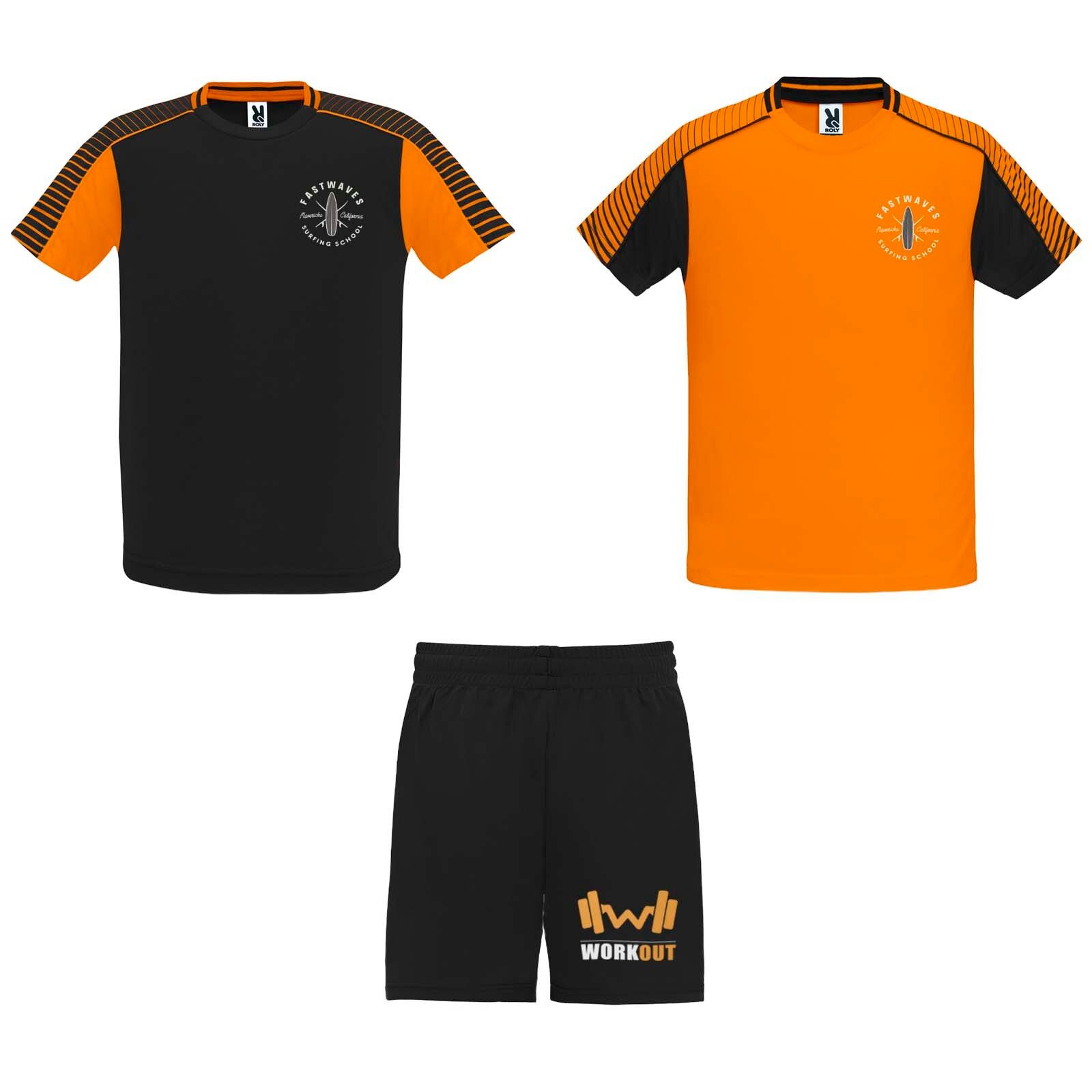 Juve Sport-Set   - orange -  schwarz - 2XL-590