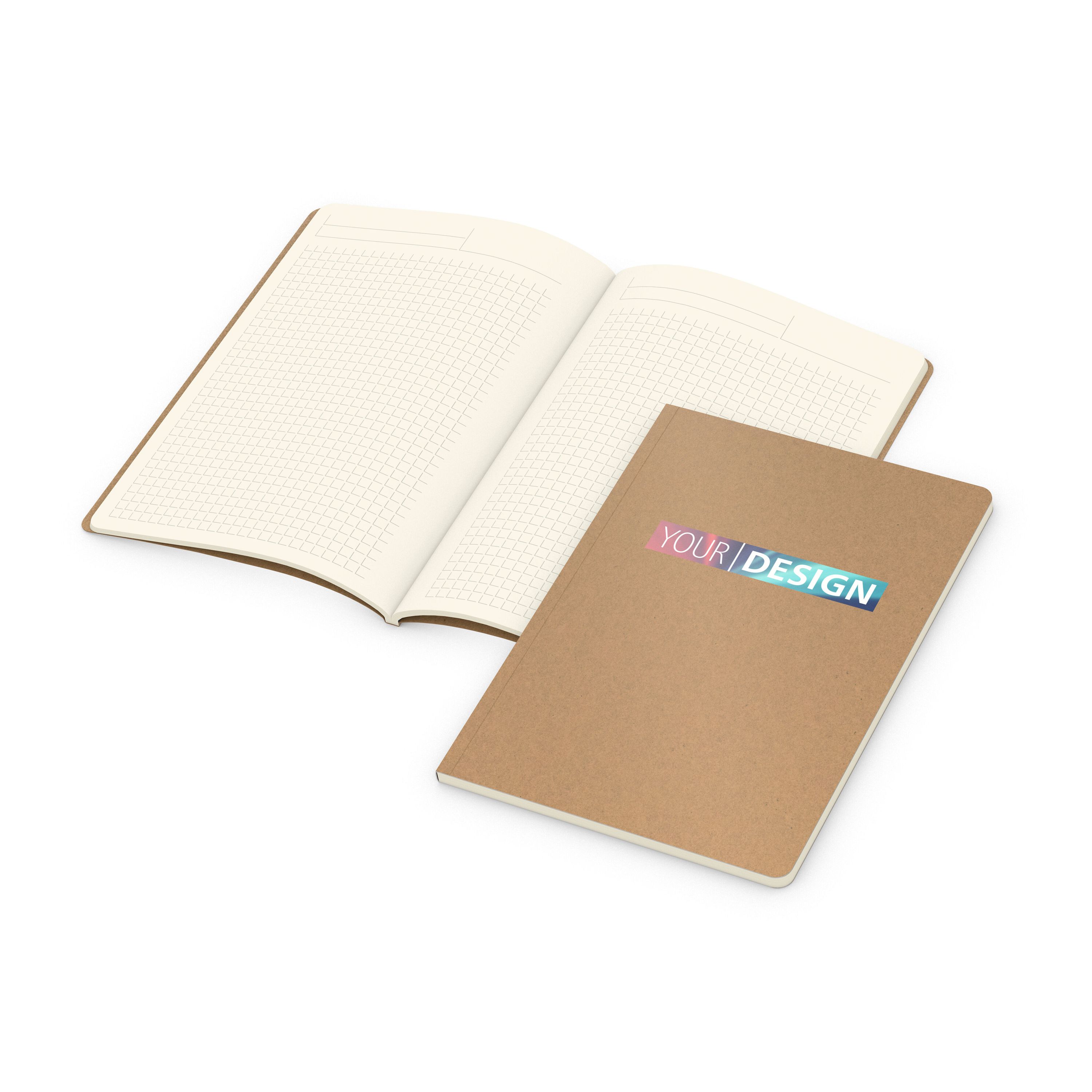 Notizbuch Copy-Book, A5, Winkelkaro, braun-486