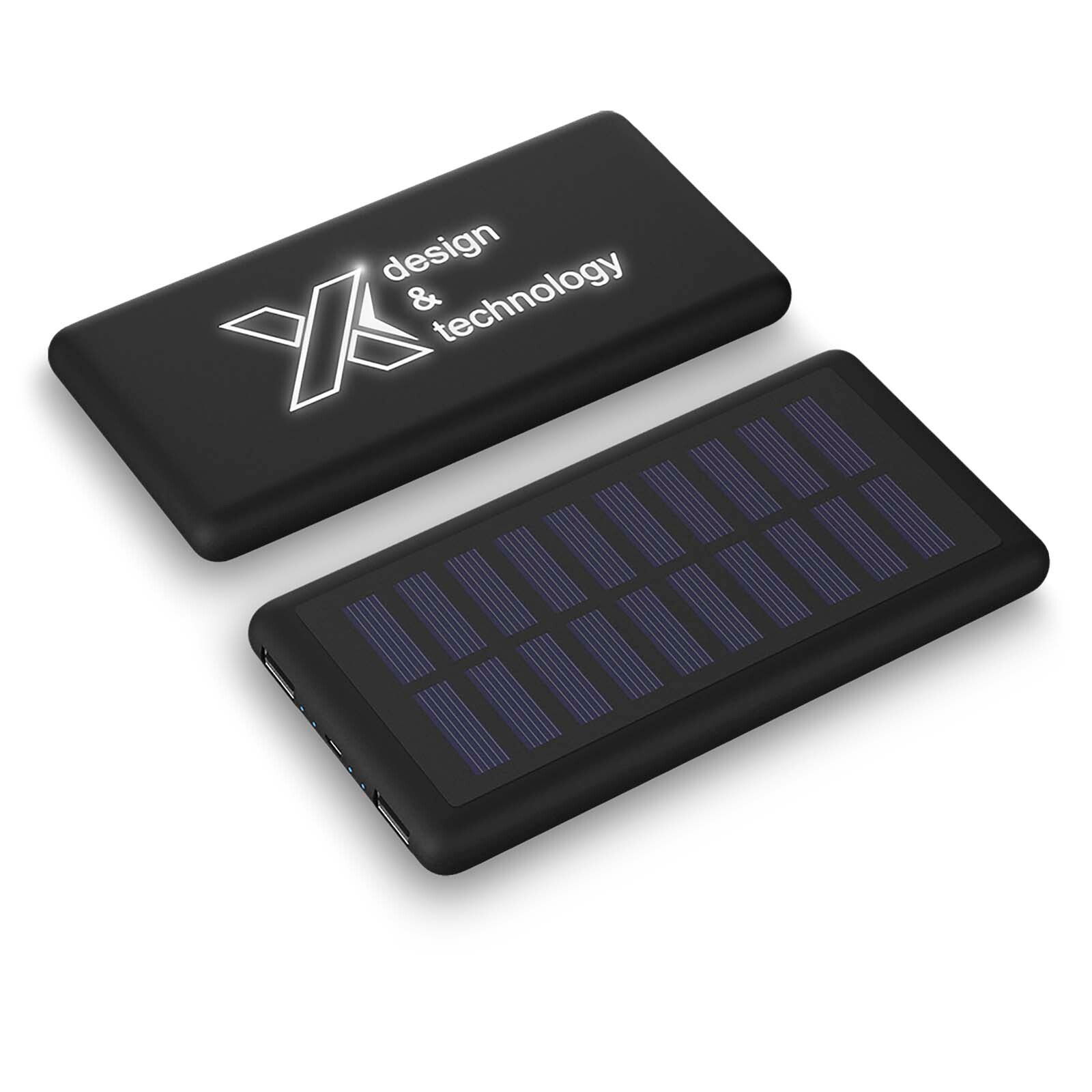 SCX.design P30 8000 mAh Solar Powerbank mit Leuchtlogo - schwarz-440