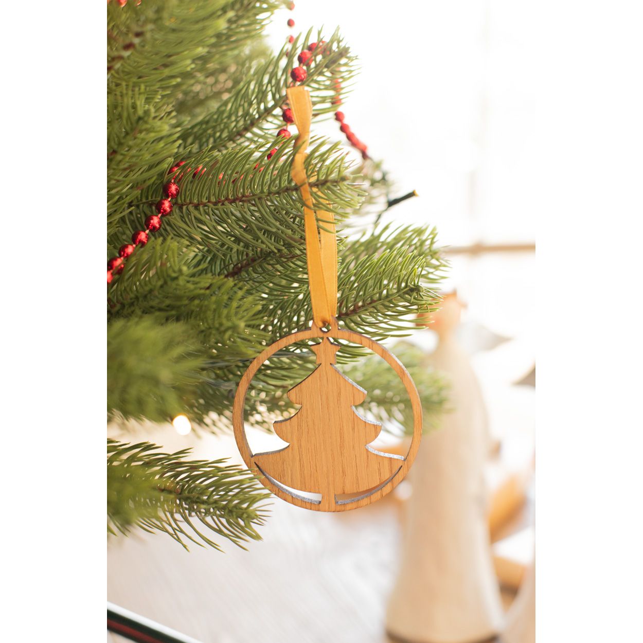 Lundamo Weihnachtsbaumschmuck, Tannenbaum - natur - gold-994