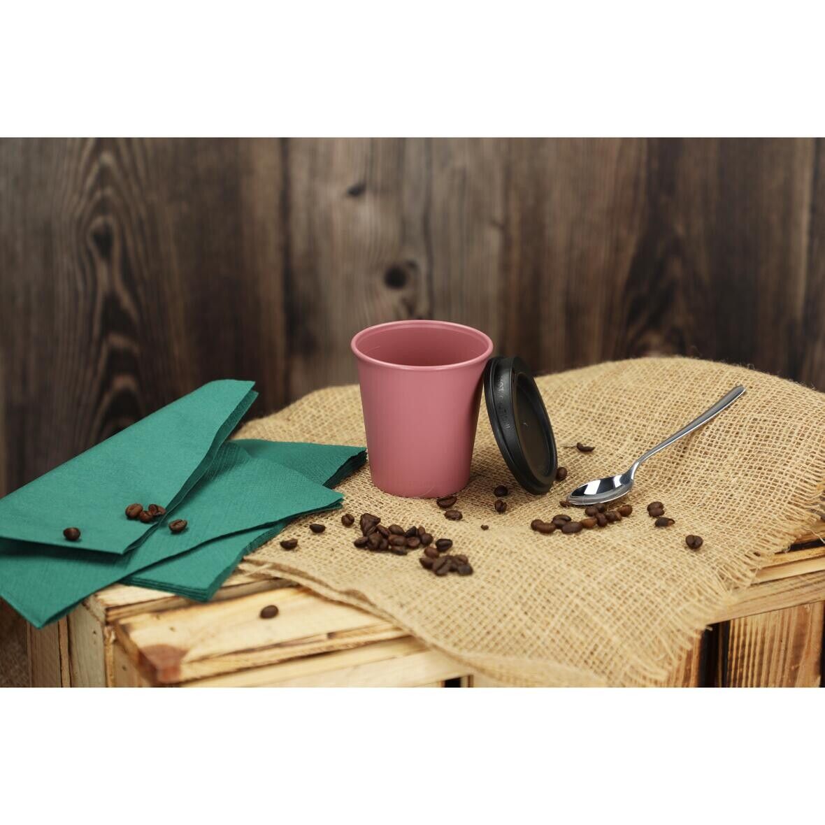 Kaffeebecher ToGo, 0,2 l - behagliches blau - schwarz-105