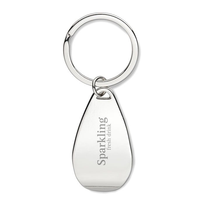 Schlüsselring mit Kapselheber HANDY - silber glänzend-65