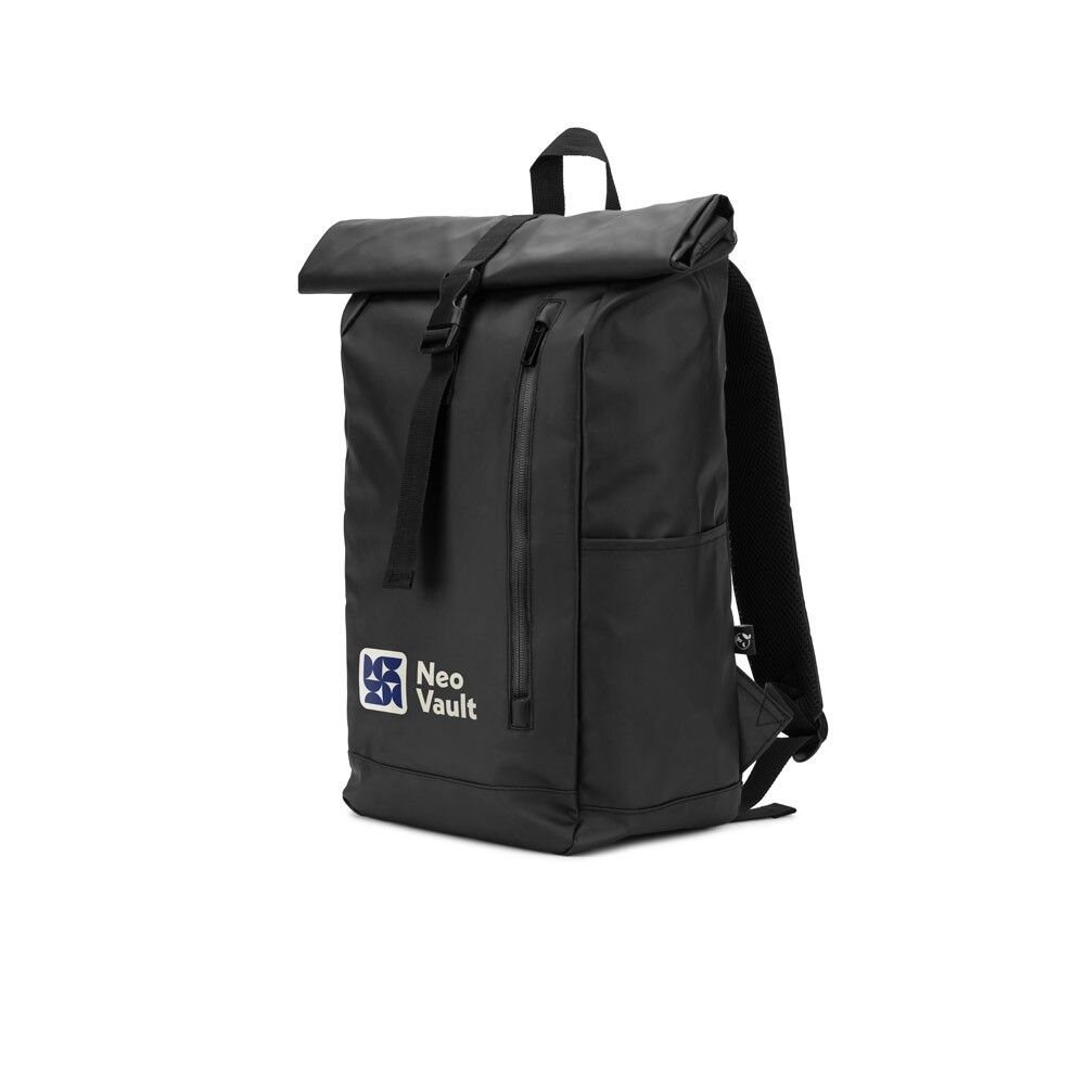 OSASCO BPACK Rolltop-Rucksack aus recyceltem 600D-Polyester - schwarz-953