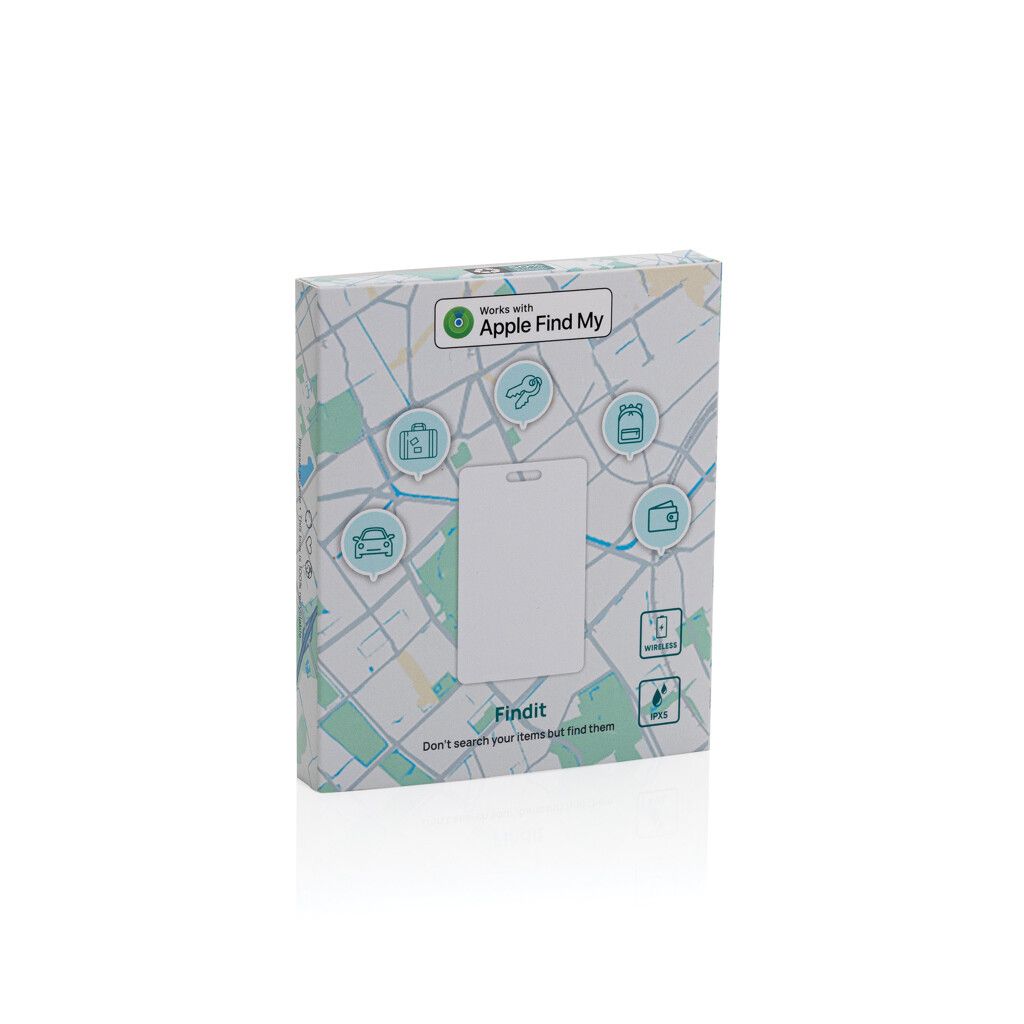 Findit RCS rABS wiederaufladbare Ultra-Thin Tracker-Karte - weiß-751