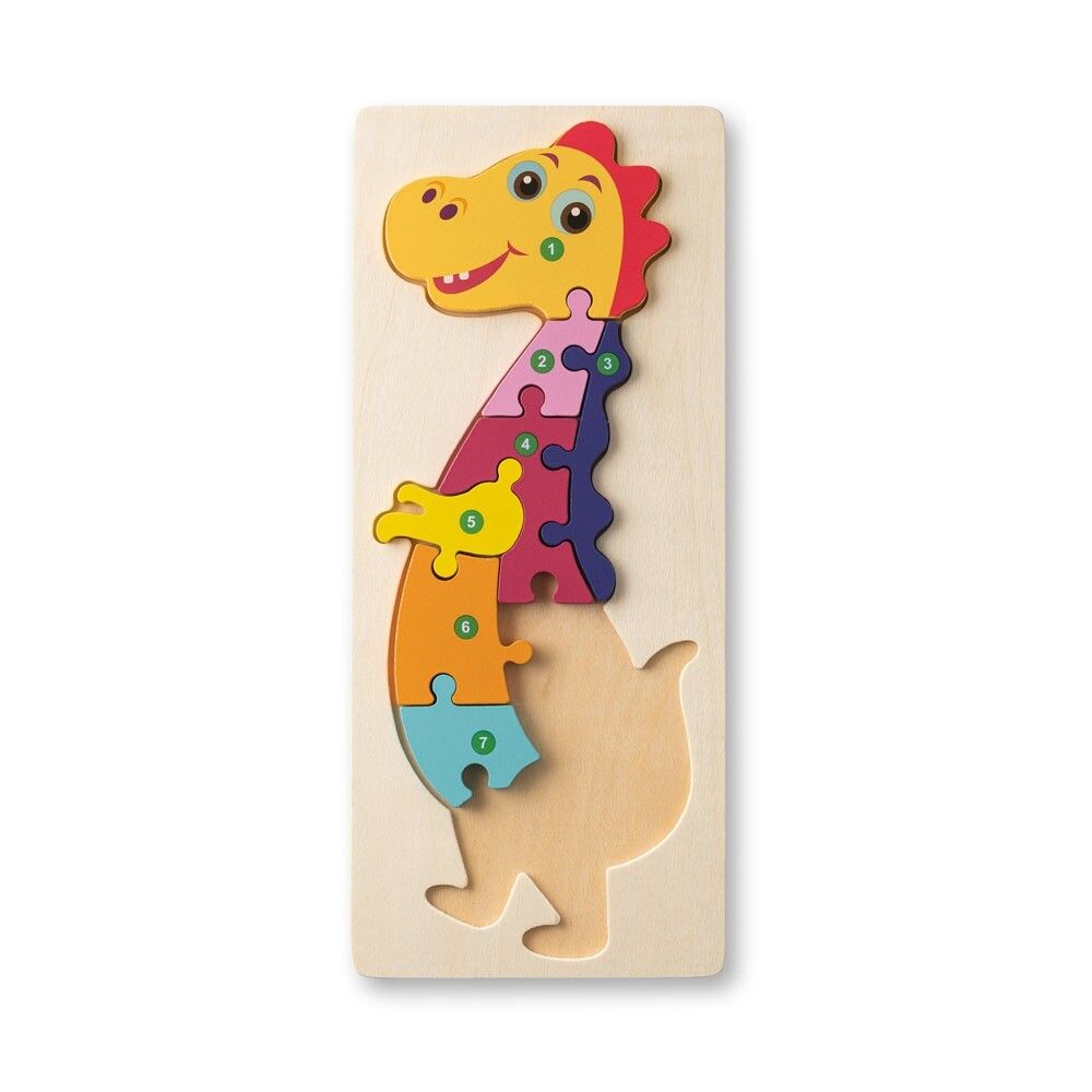 DIPLODOCO Puzzle in Dinosaurierformat aus Kiefernsperrholz - naturhell-53