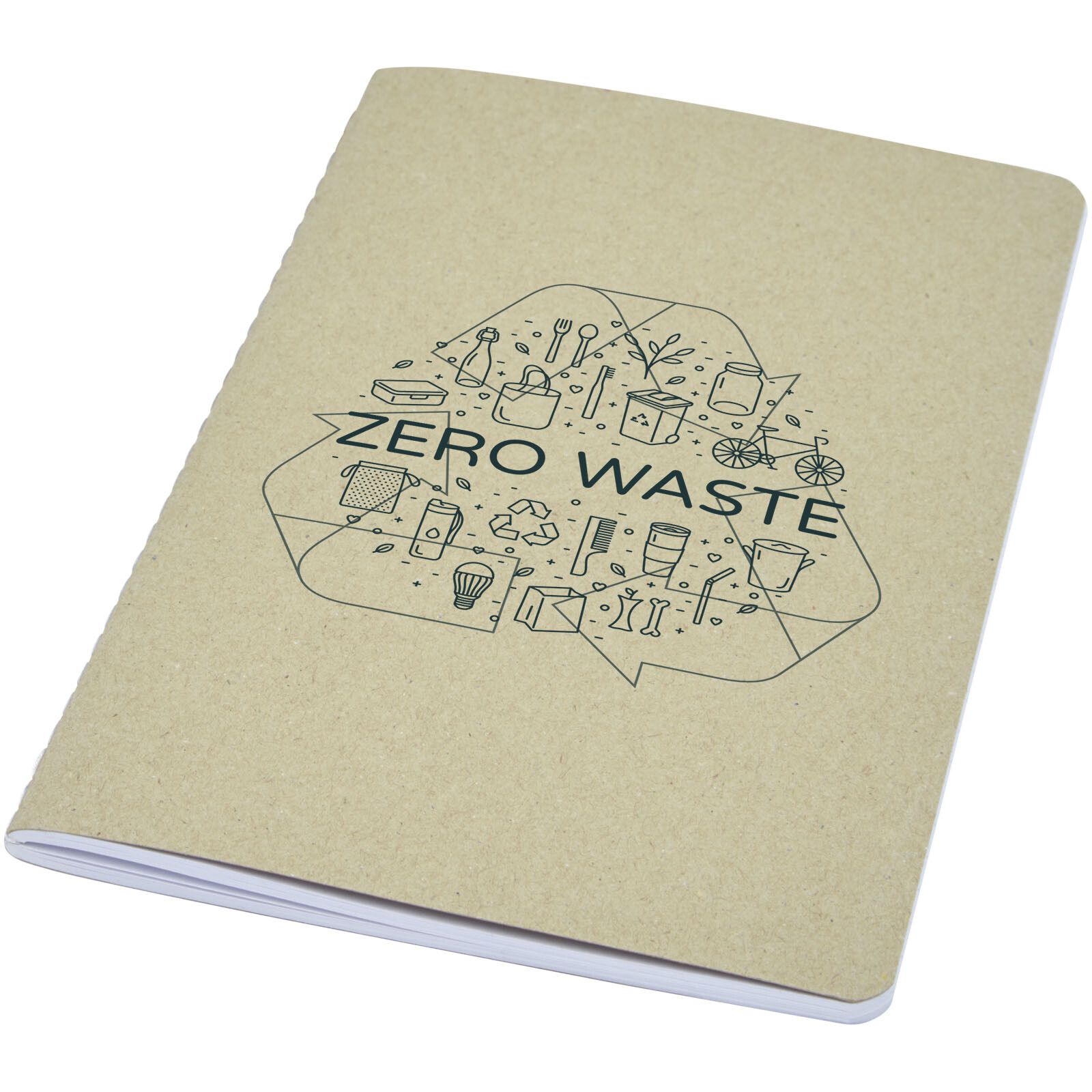 Gianna Notizbuch aus recyceltem Karton - natur-884