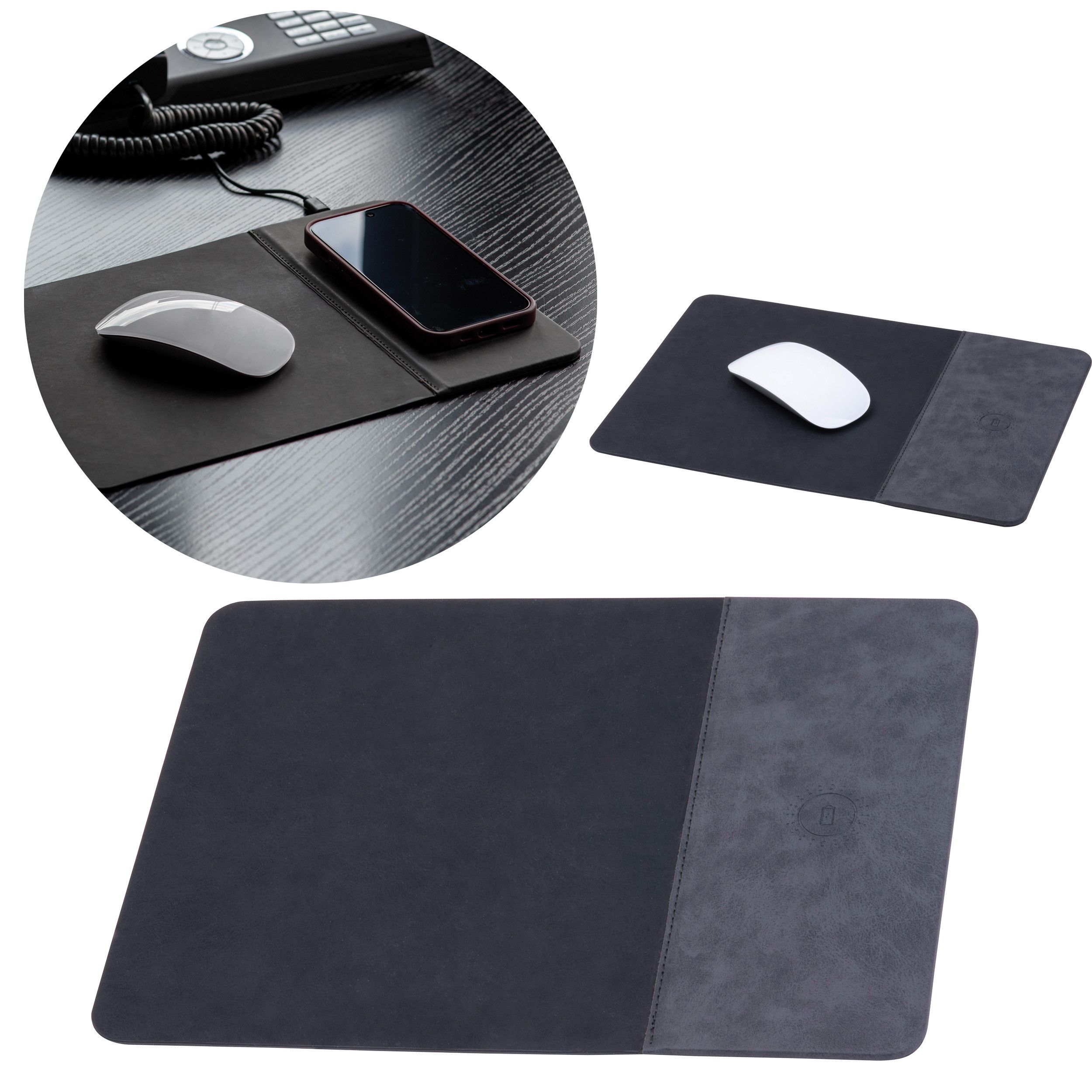 Mousepad mit wireless charging Rotherham - schwarz-488