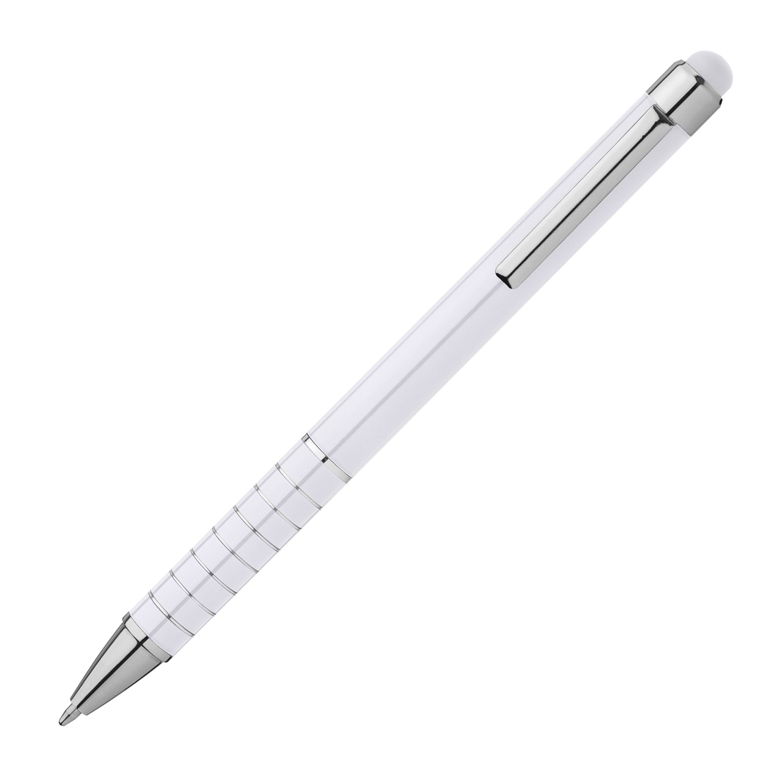 Metall Kugelschreiber mit Touch-Pen Luebo - weiß-315
