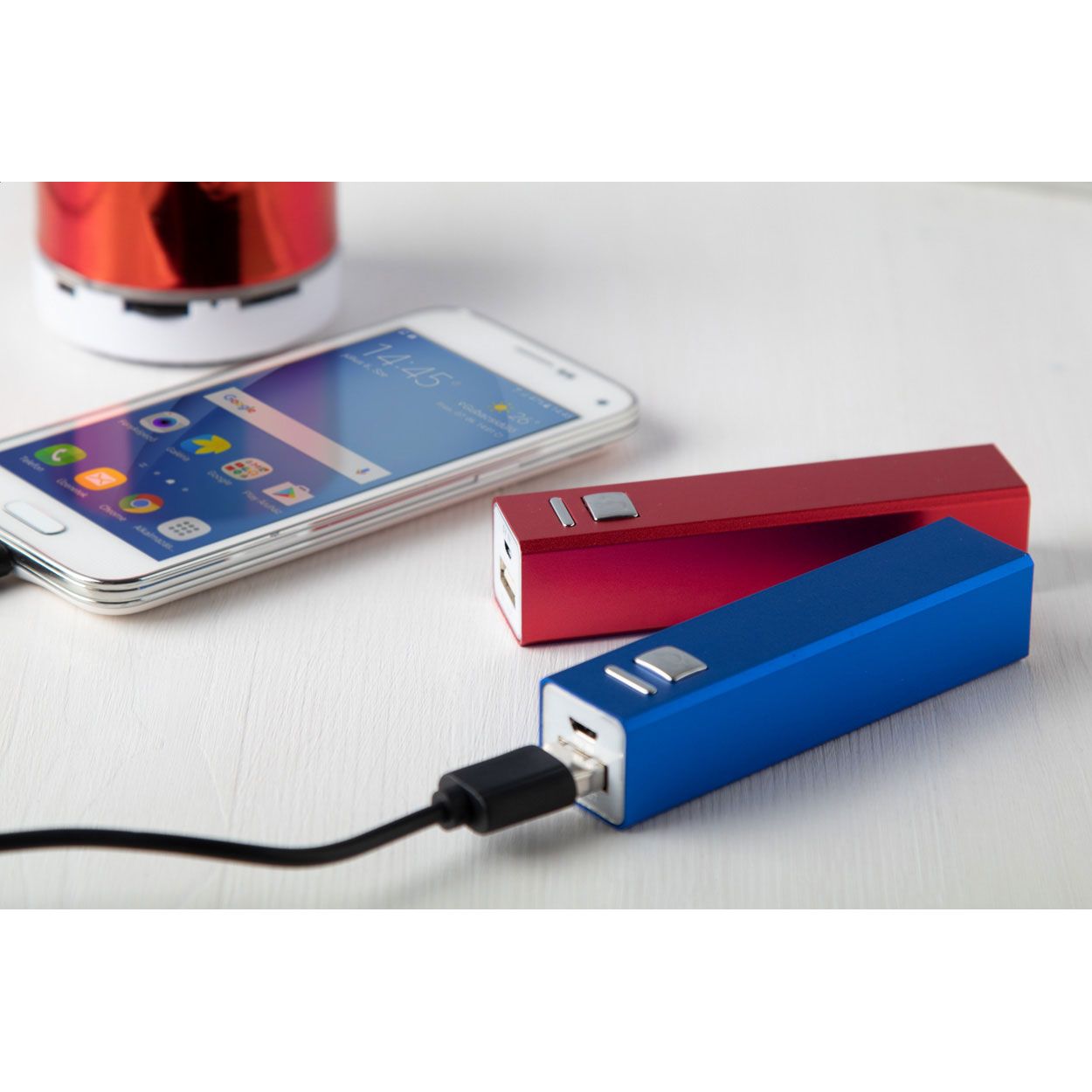 Powerbank Thazer - rot - weiß-652