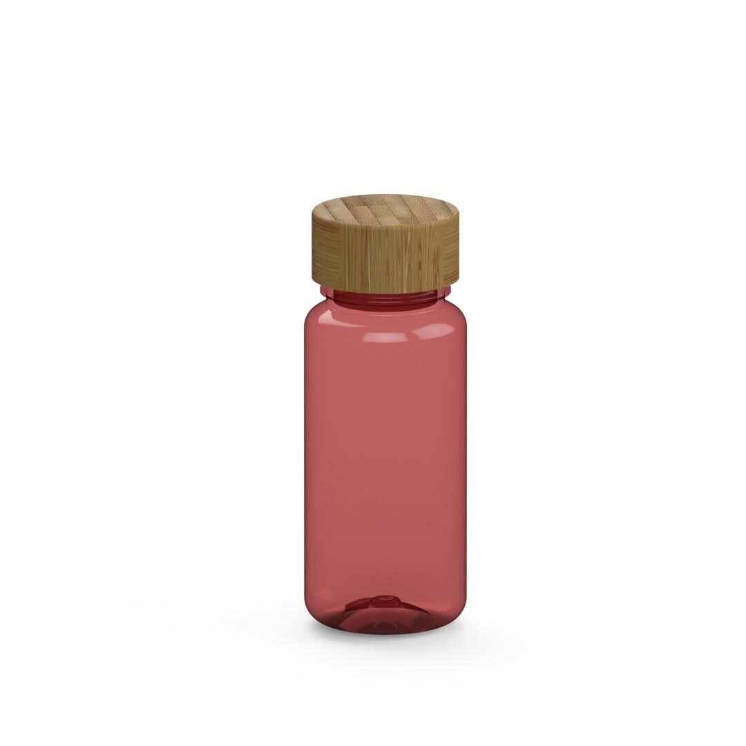 Trinkflasche Natural, 400 ml - transparent-rot-13