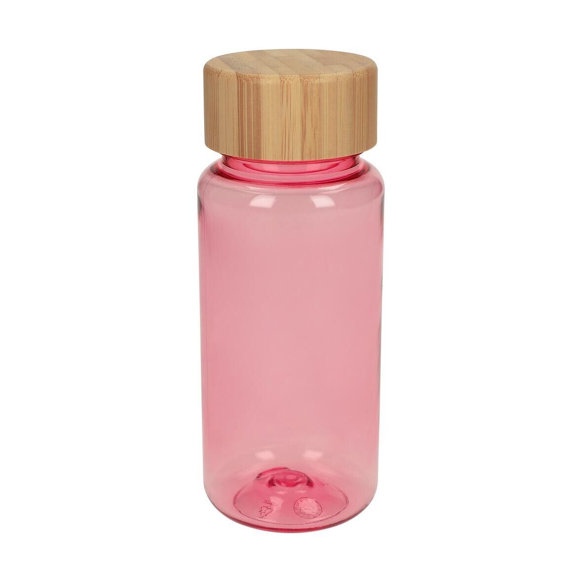 Trinkflasche Natural, 400 ml - transparent-rot-13