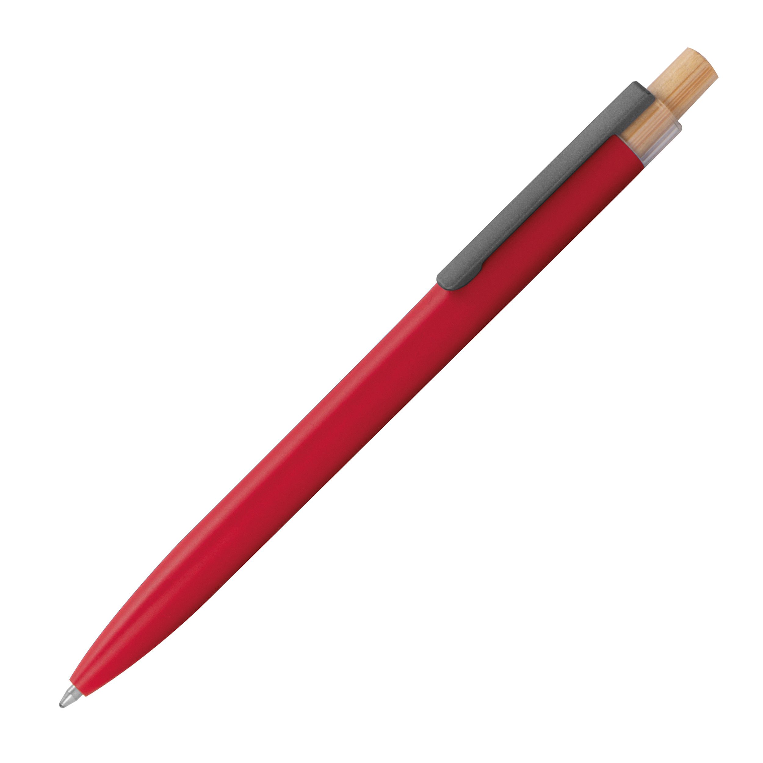 Schreibset mit Kugelschreiber und Druckbleistift aus recyceltem Aluminium  - rot-505