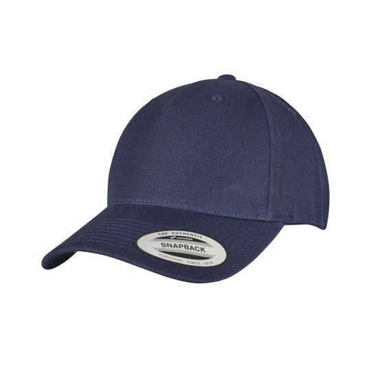 YP Classics 5-Panel Premium Curved Visor Snapback Cap - red-133