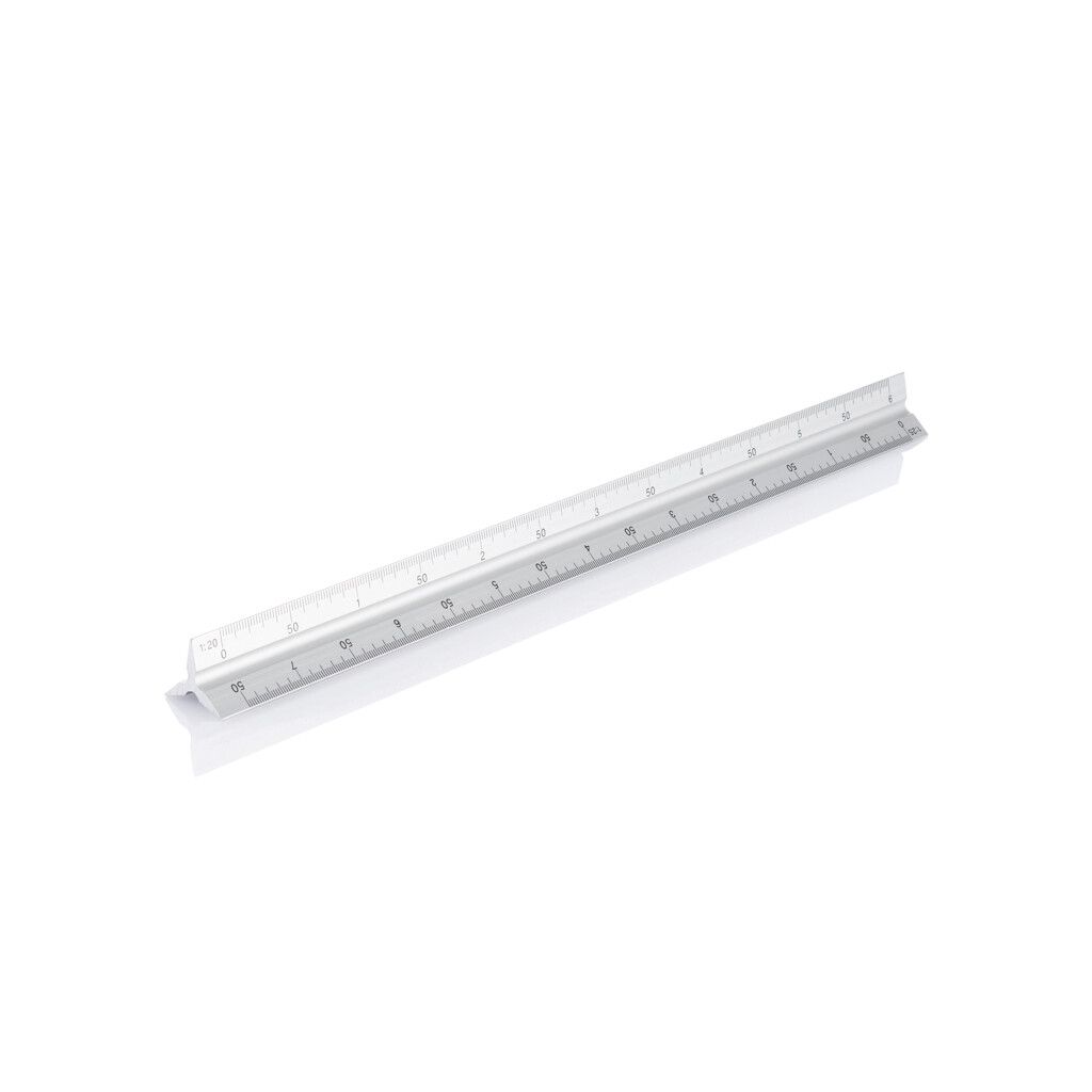 Aluminiumlineal 30 cm - silber-83