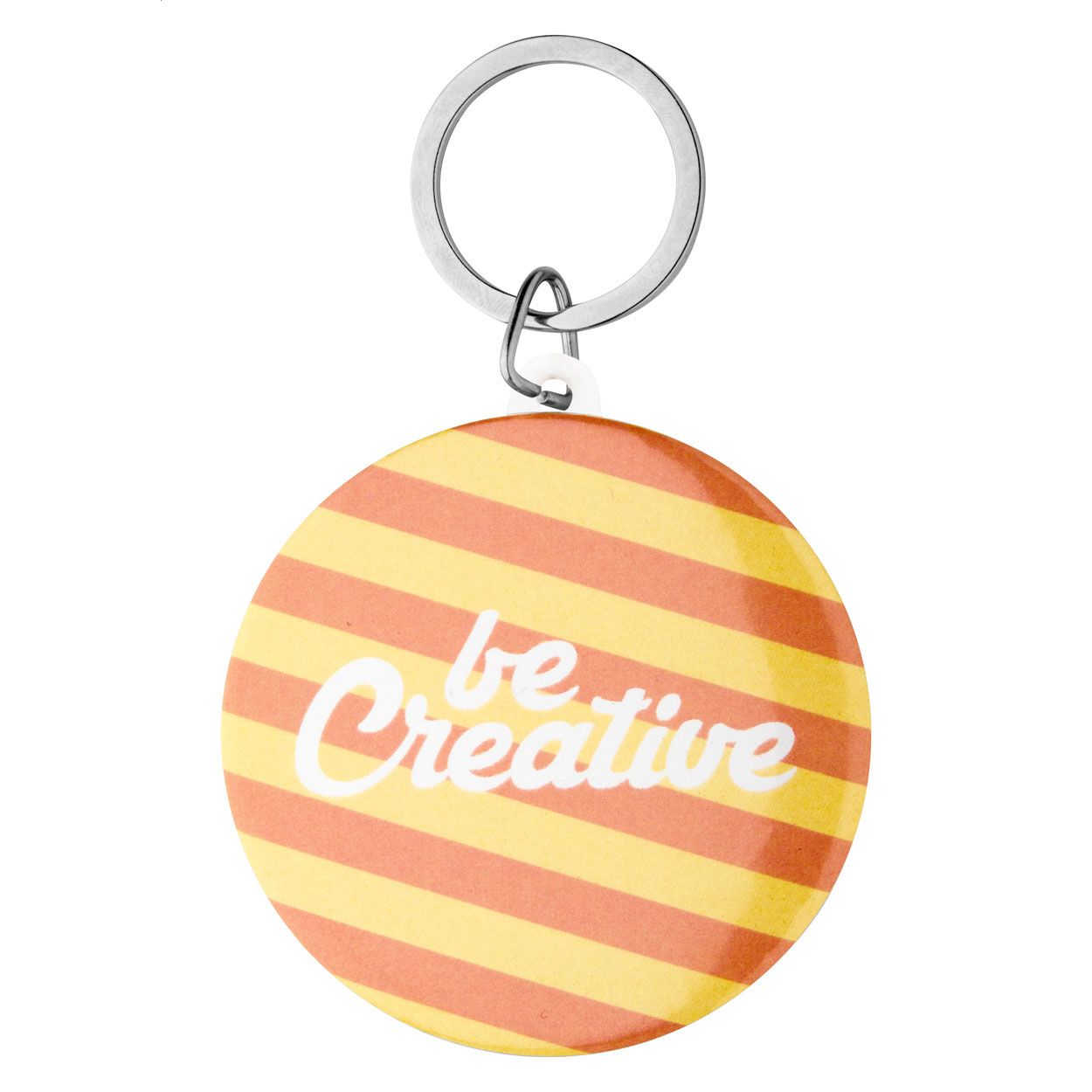 Button-Schlüsselanhänger KeyBadge Maxi - weiß-888