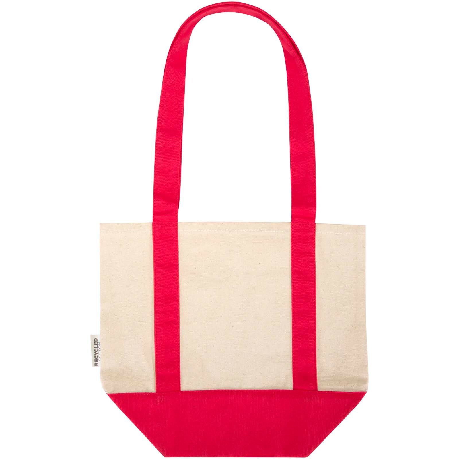 Sam 320 g/m² Mini-Tragetasche aus GRS recycelter Baumwolle - rot -  natur-39