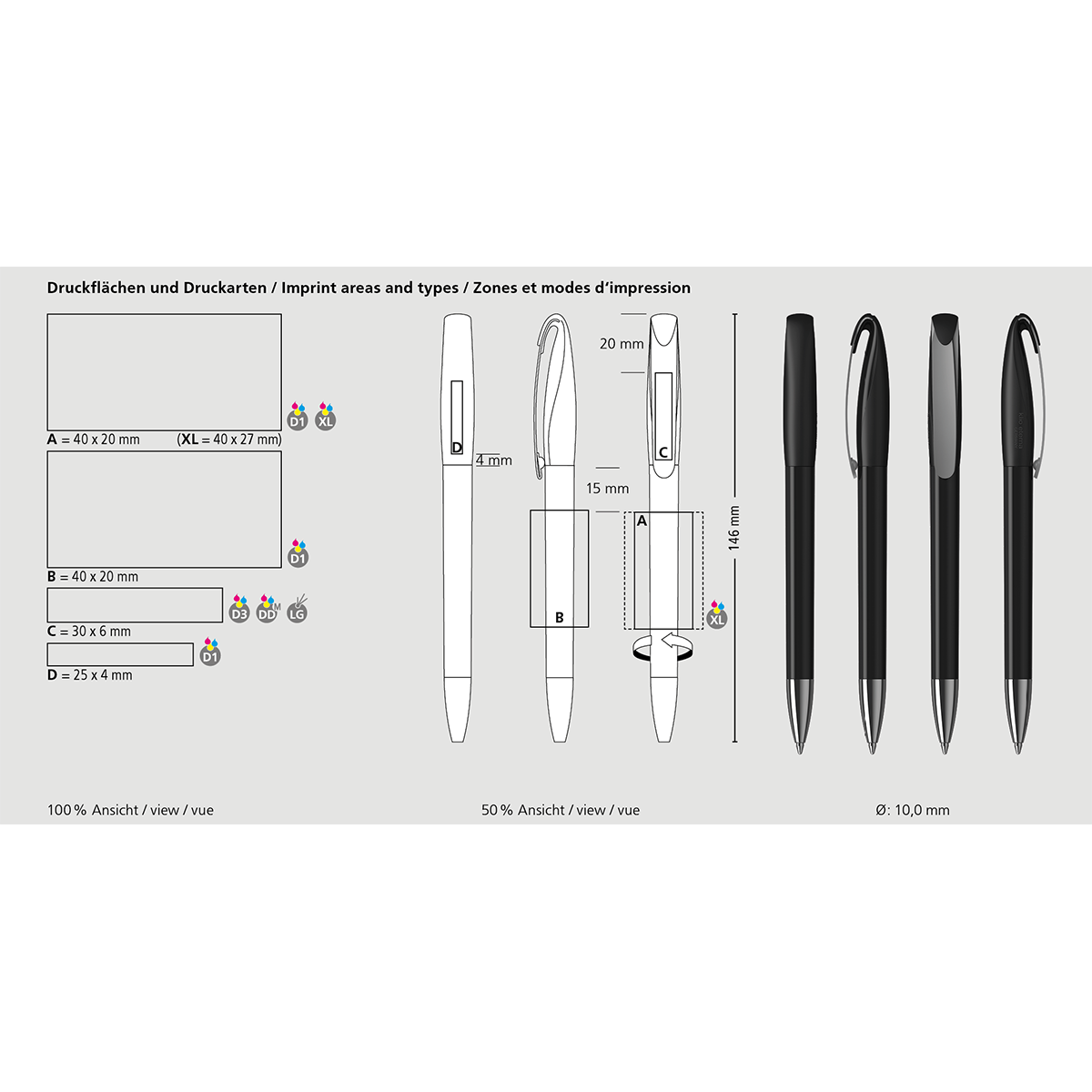 Drehkugelschreiber Boa high gloss MMn - hellgrün-736