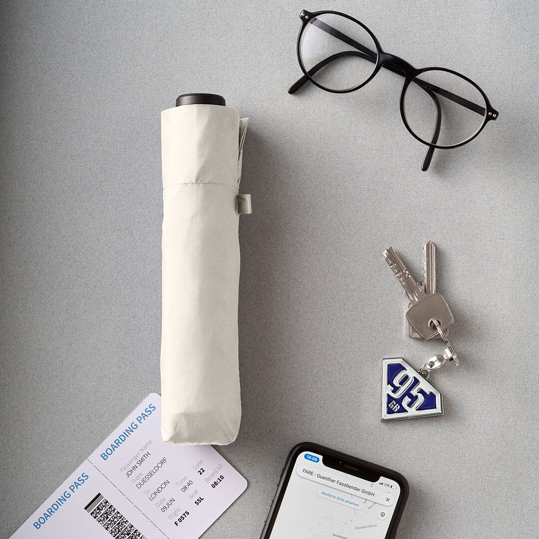 Mini-Taschenschirm FARE® FiligRain Only95 Ø88 cm - creme-321