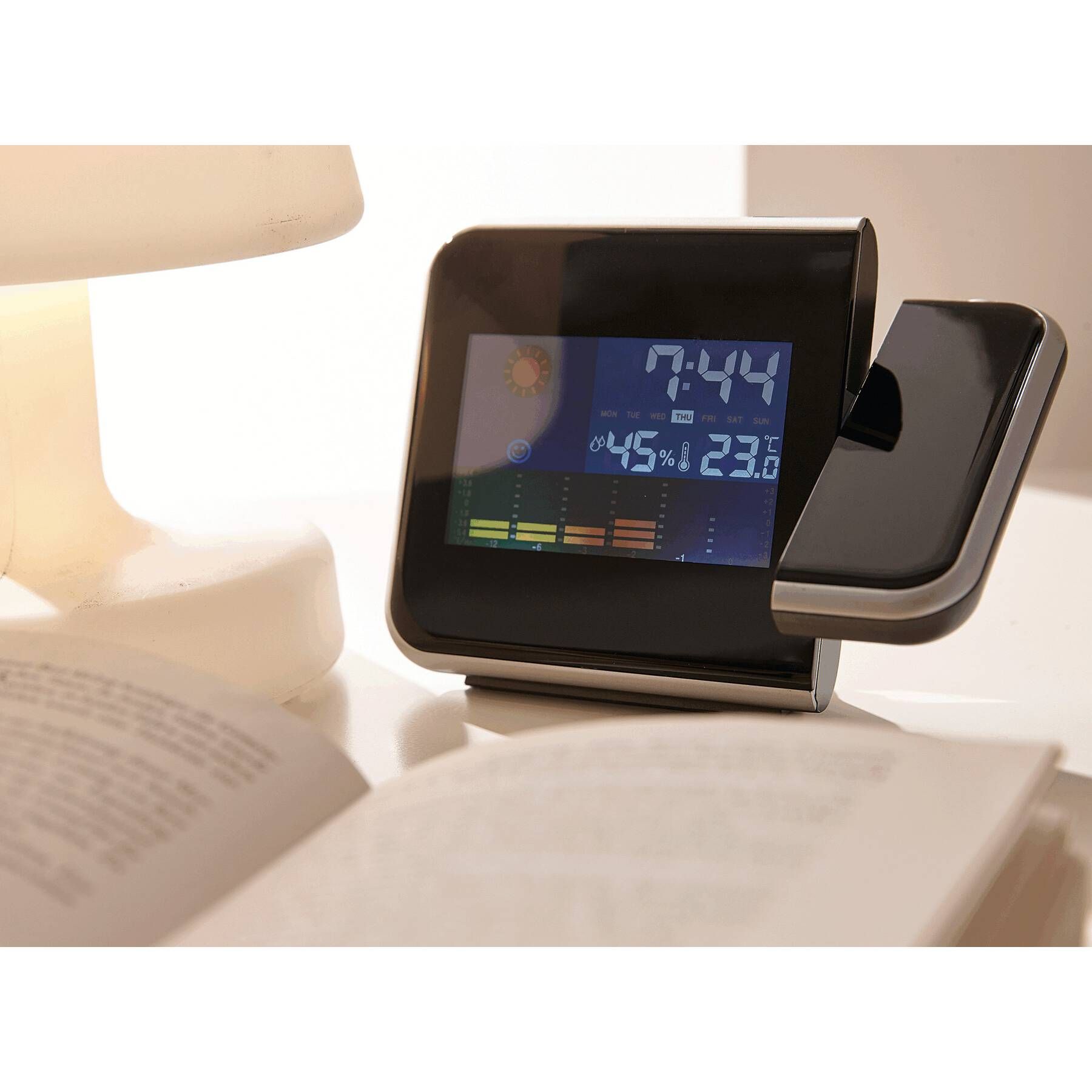 Projektionsuhr COLOUR PRO - schwarz-716
