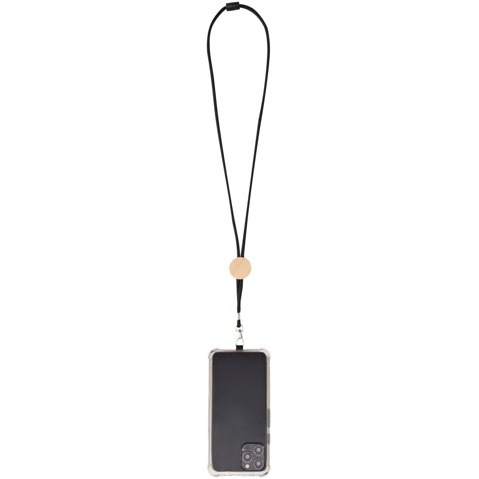 Adhab Smartphone Lanyard mit Bambusdetails - schwarz-179