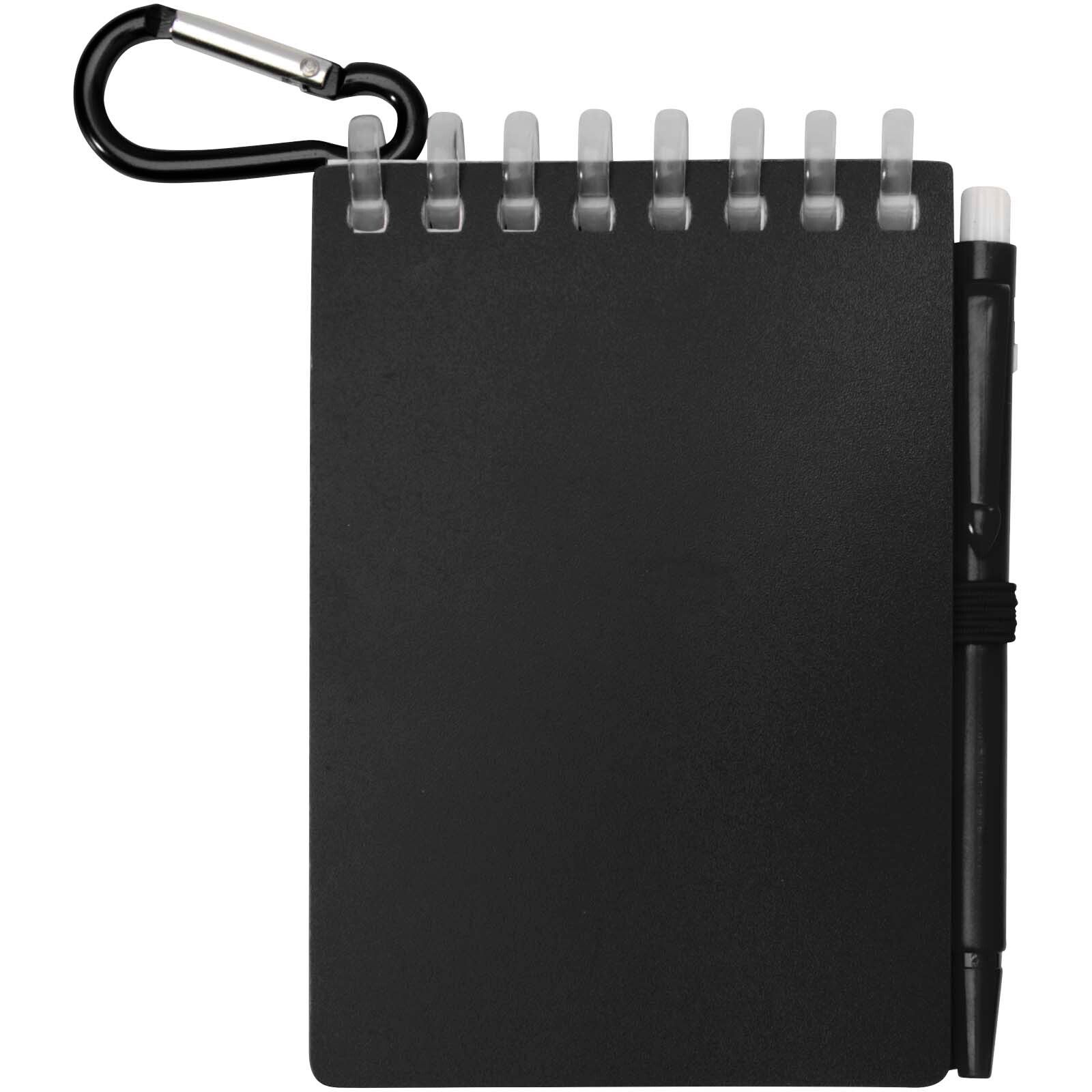 Lig Mini Recyceltes Outdoor-Softcover Notizbuch und Kugelschreiber Set (schwarze Mine) - schwarz-928