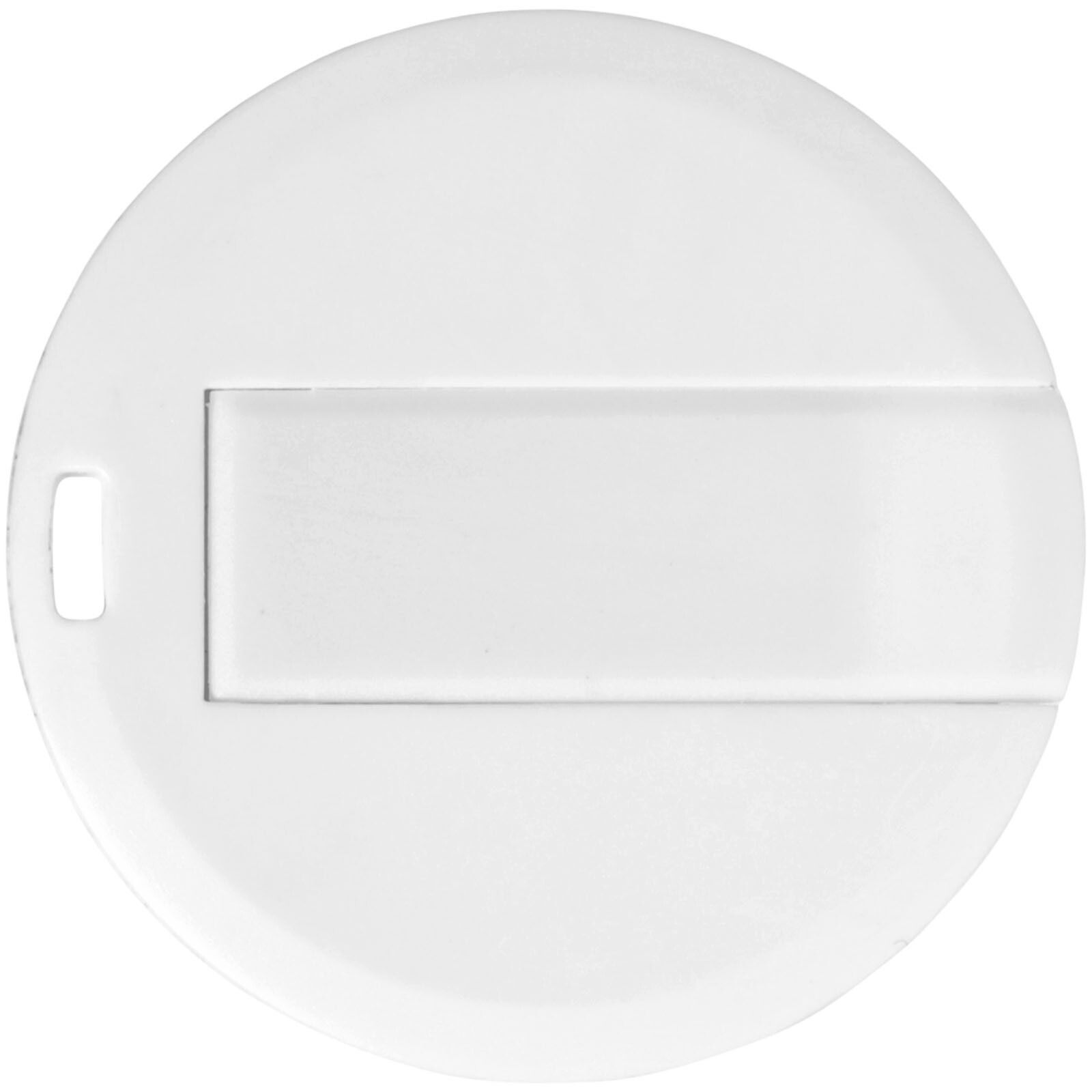 Round Credit Card USB-Stick - weiss - 2 GB-890